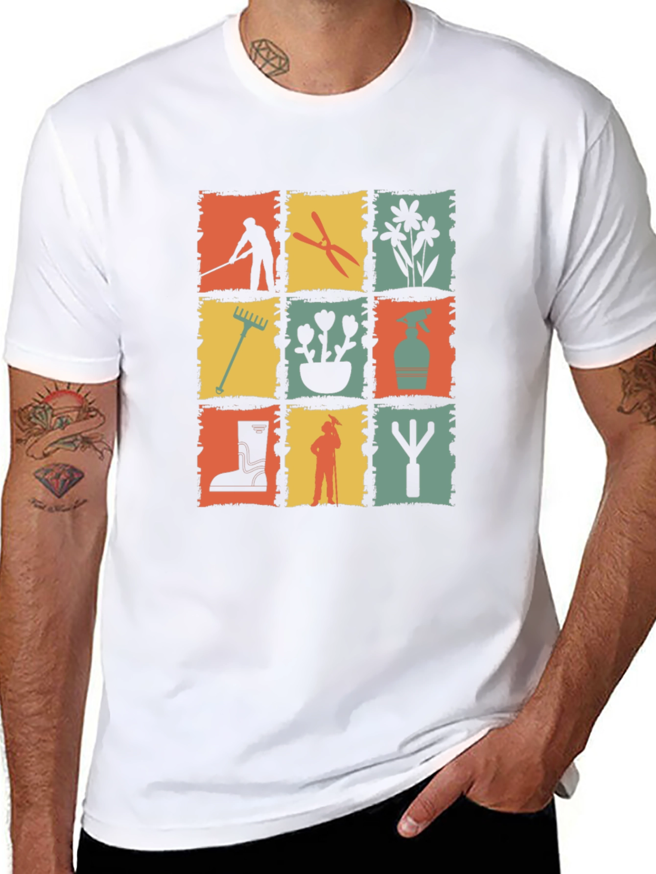 Gardening Tools Graphic T-Shirt