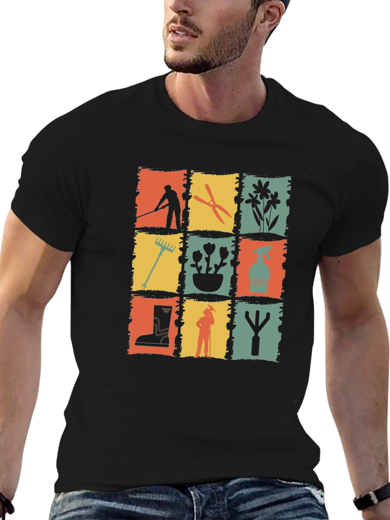 Gardening Tools Graphic T-Shirt