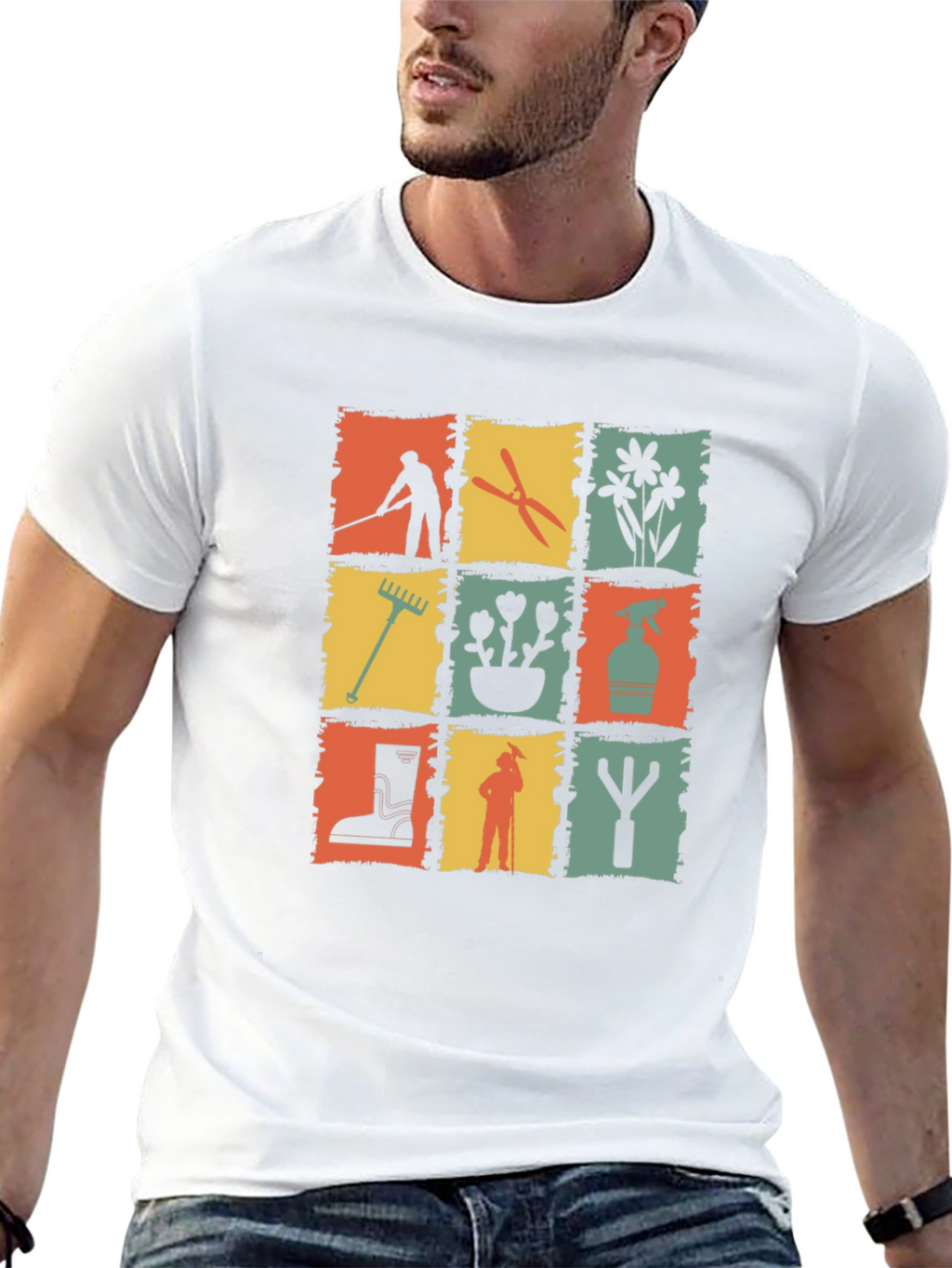 Gardening Tools Graphic T-Shirt