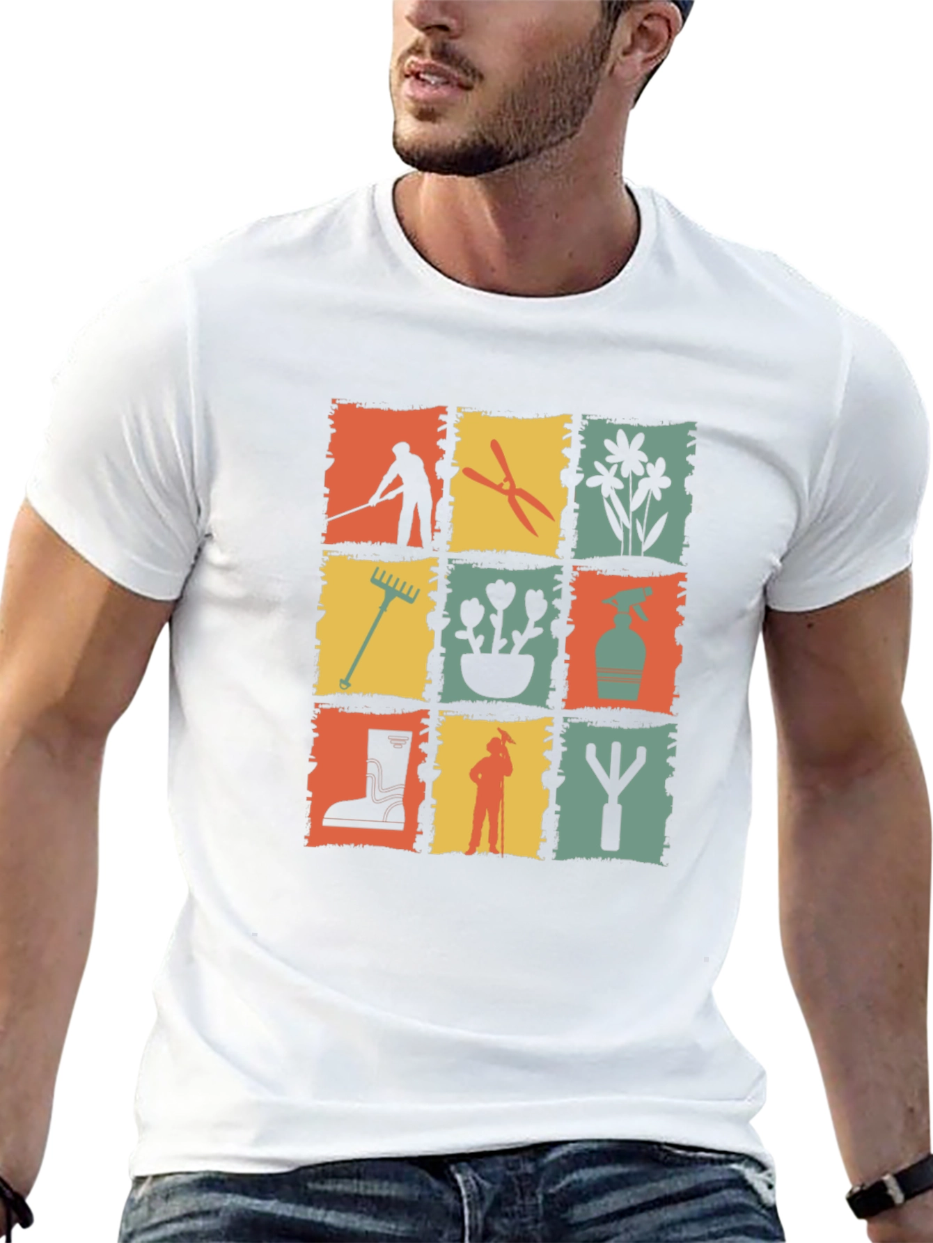 Gardening Tools Graphic T-Shirt