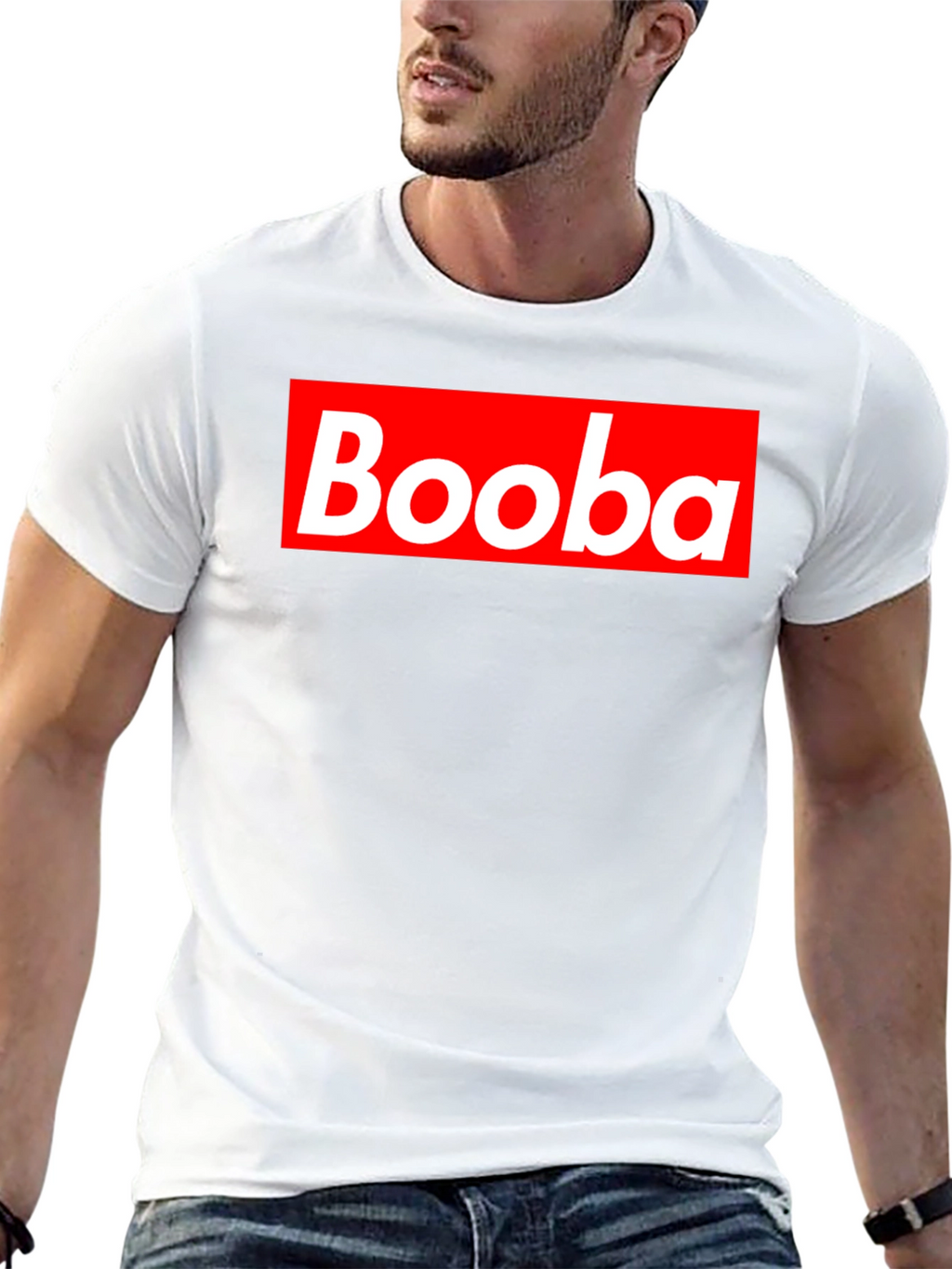 Booba Parody T-Shirt - Red Box Logo Design