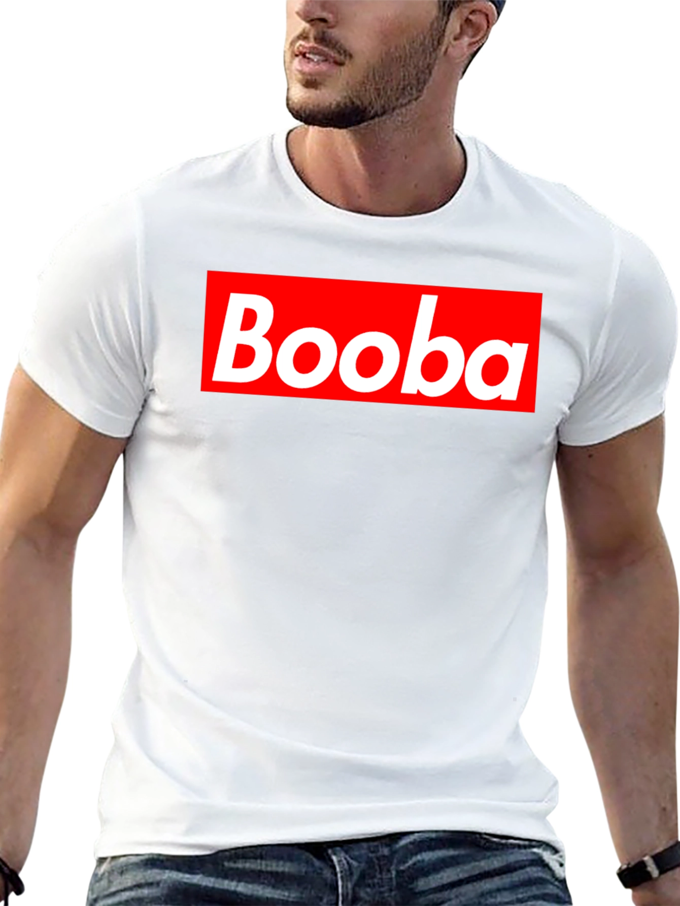 Booba Parody T-Shirt - Red Box Logo Design