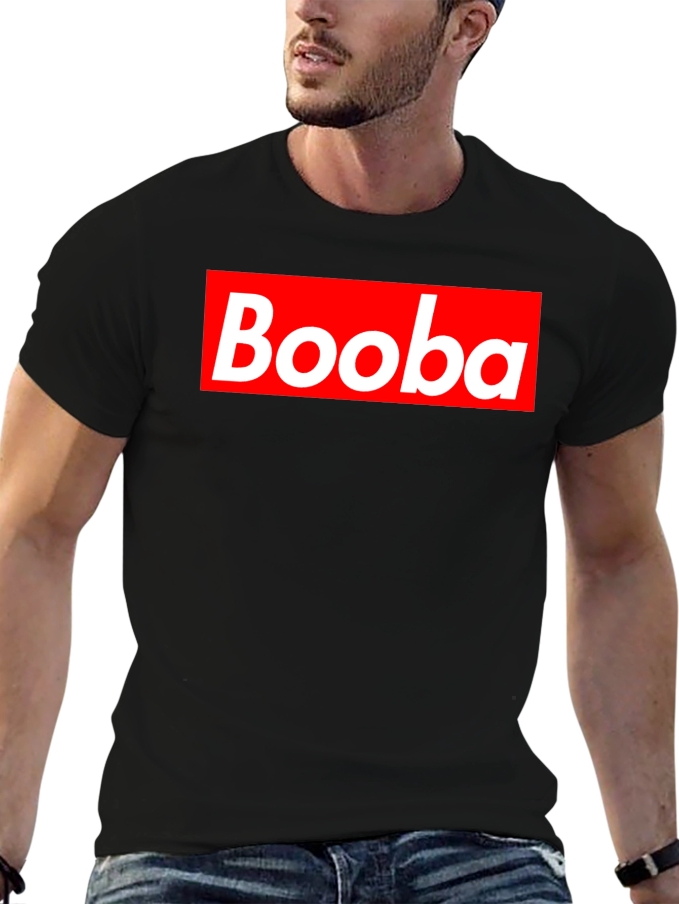 Booba Parody T-Shirt - Red Box Logo Design