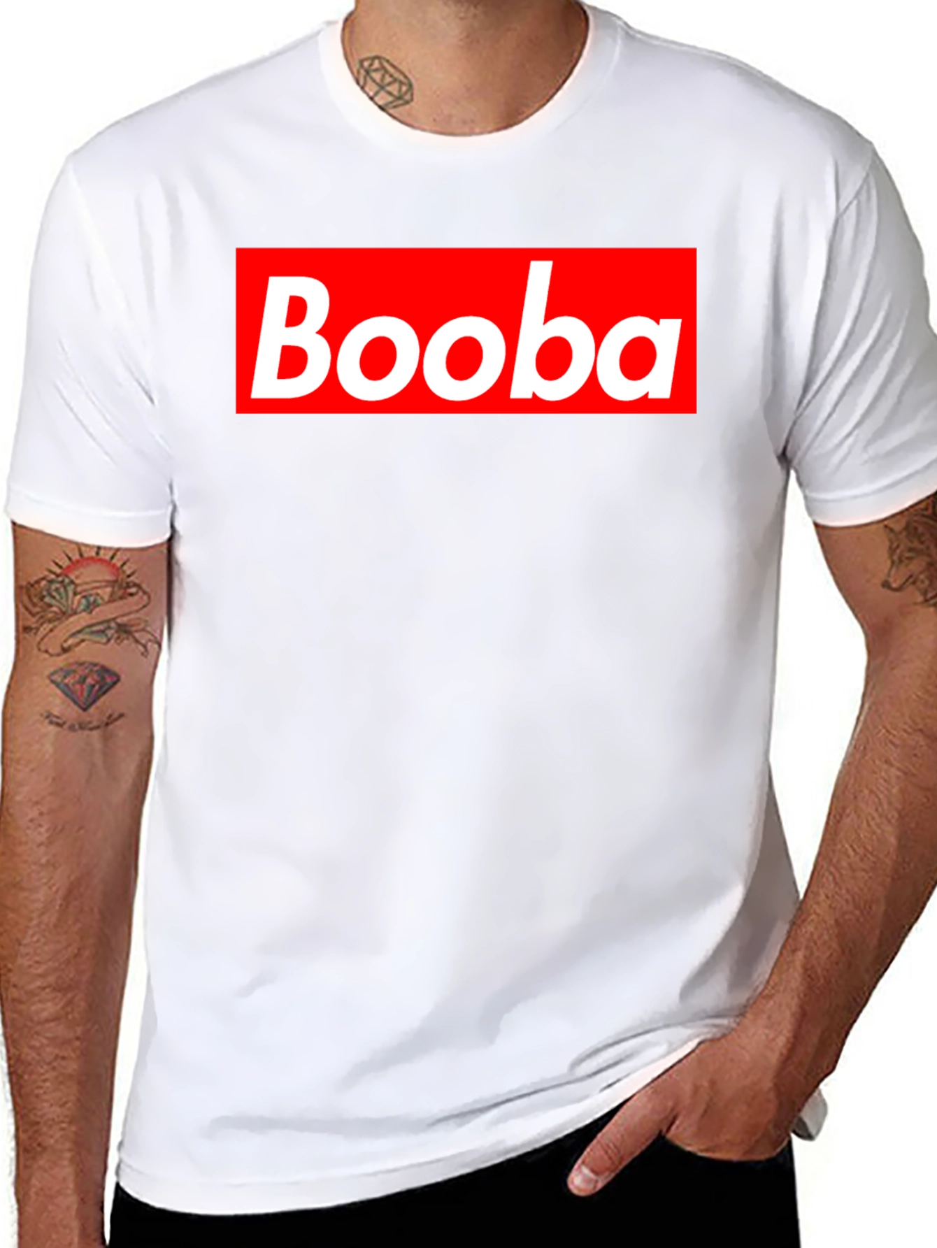 Booba Parody T-Shirt - Red Box Logo Design