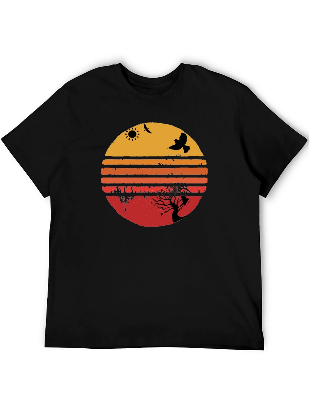 Sunset Bird Silhouette Graphic Tee