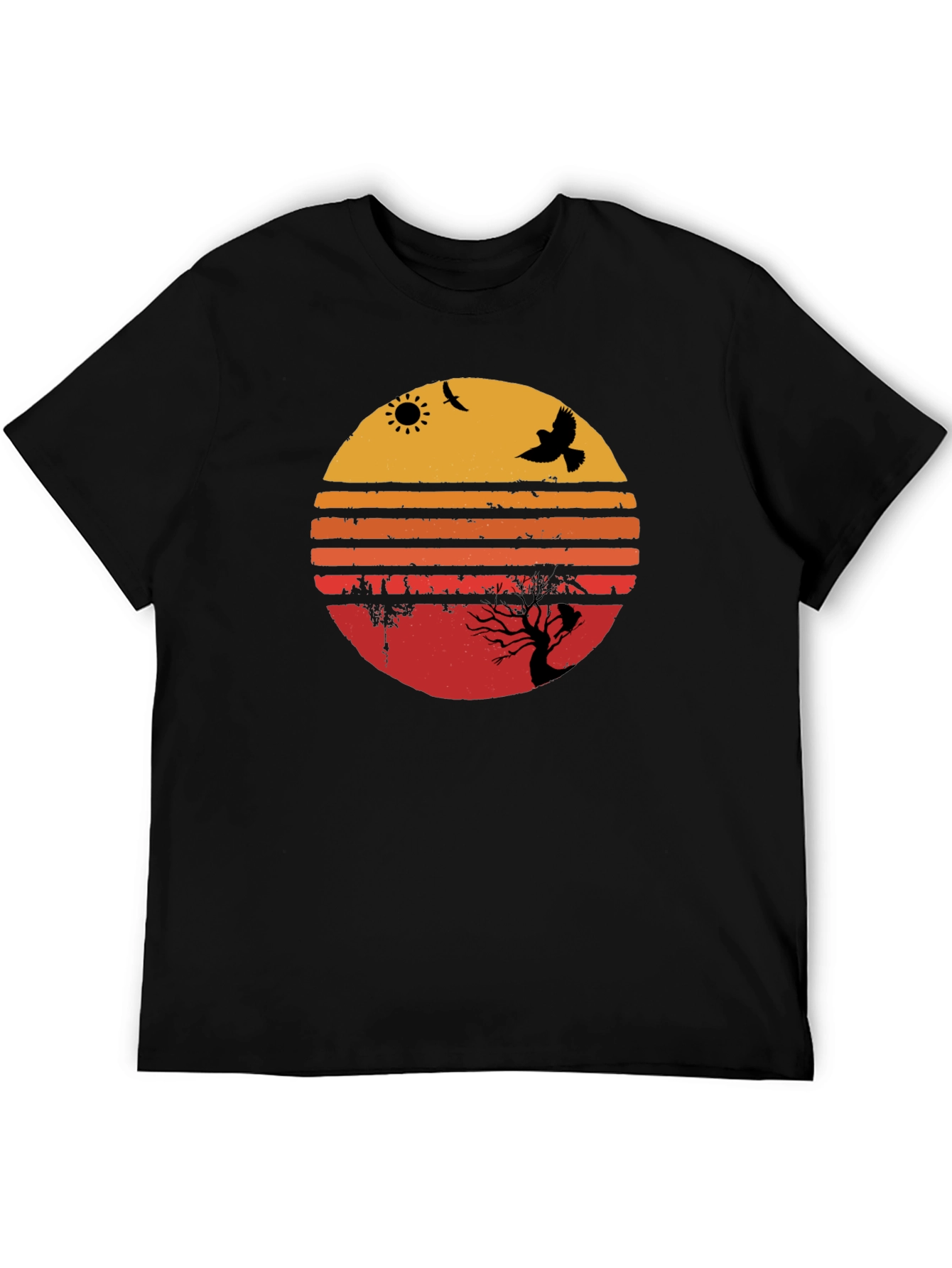 Sunset Bird Silhouette Graphic Tee