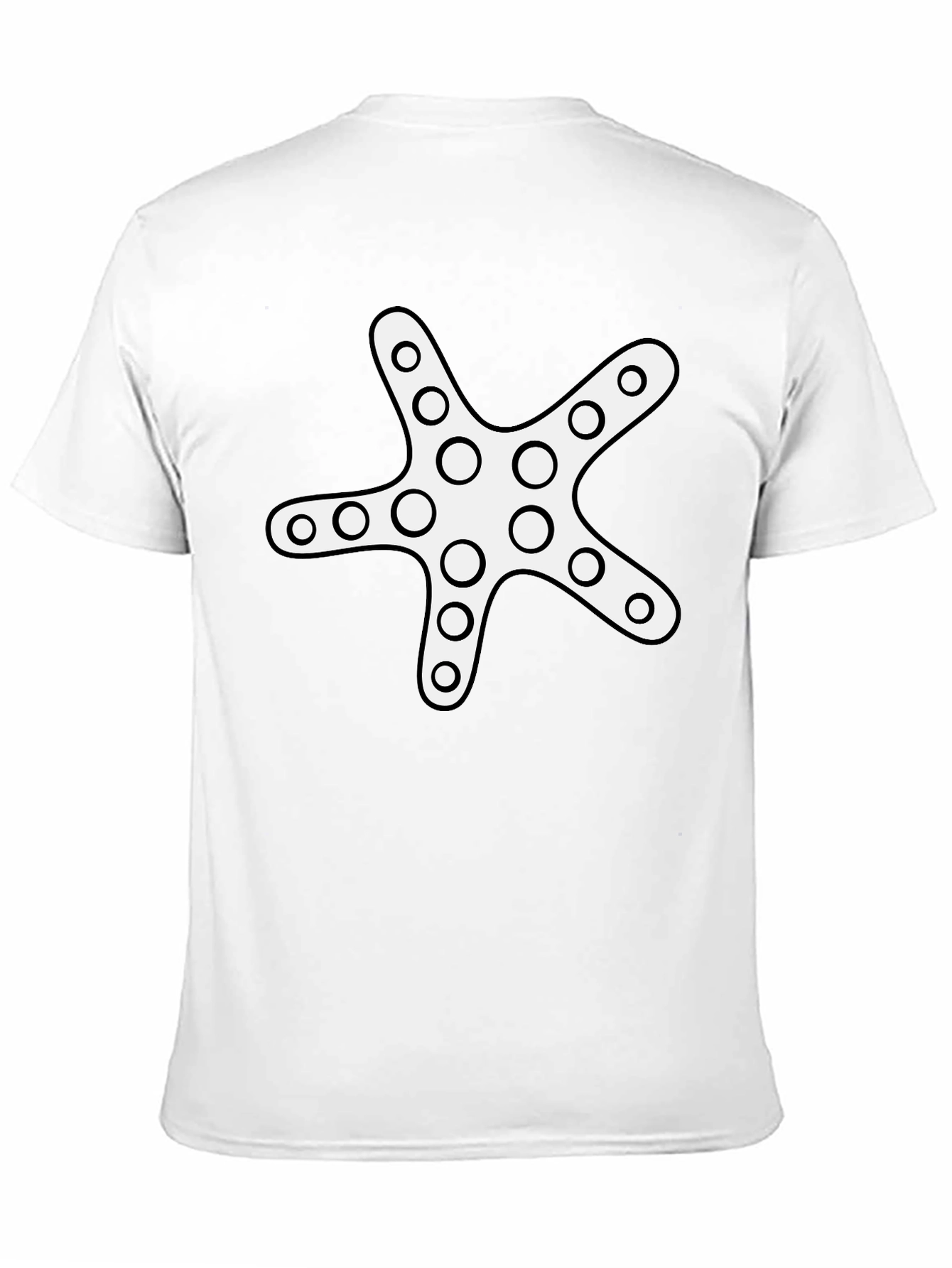 Starfish Graphic Tee - Black Cotton Casual Shirt