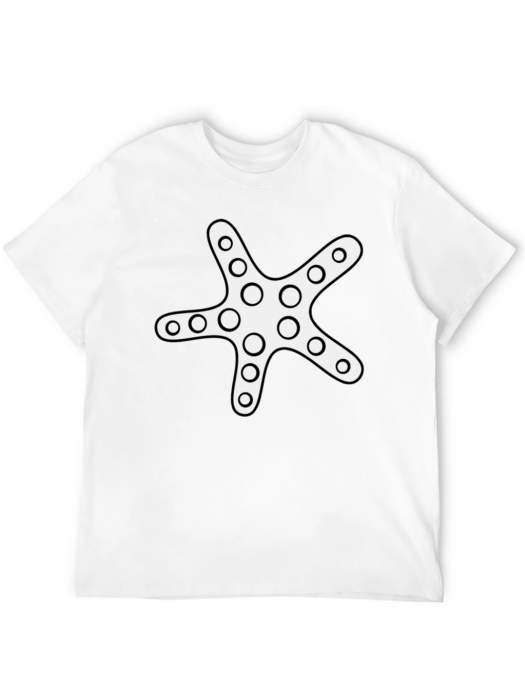 Starfish Graphic Tee - Black Cotton Casual Shirt