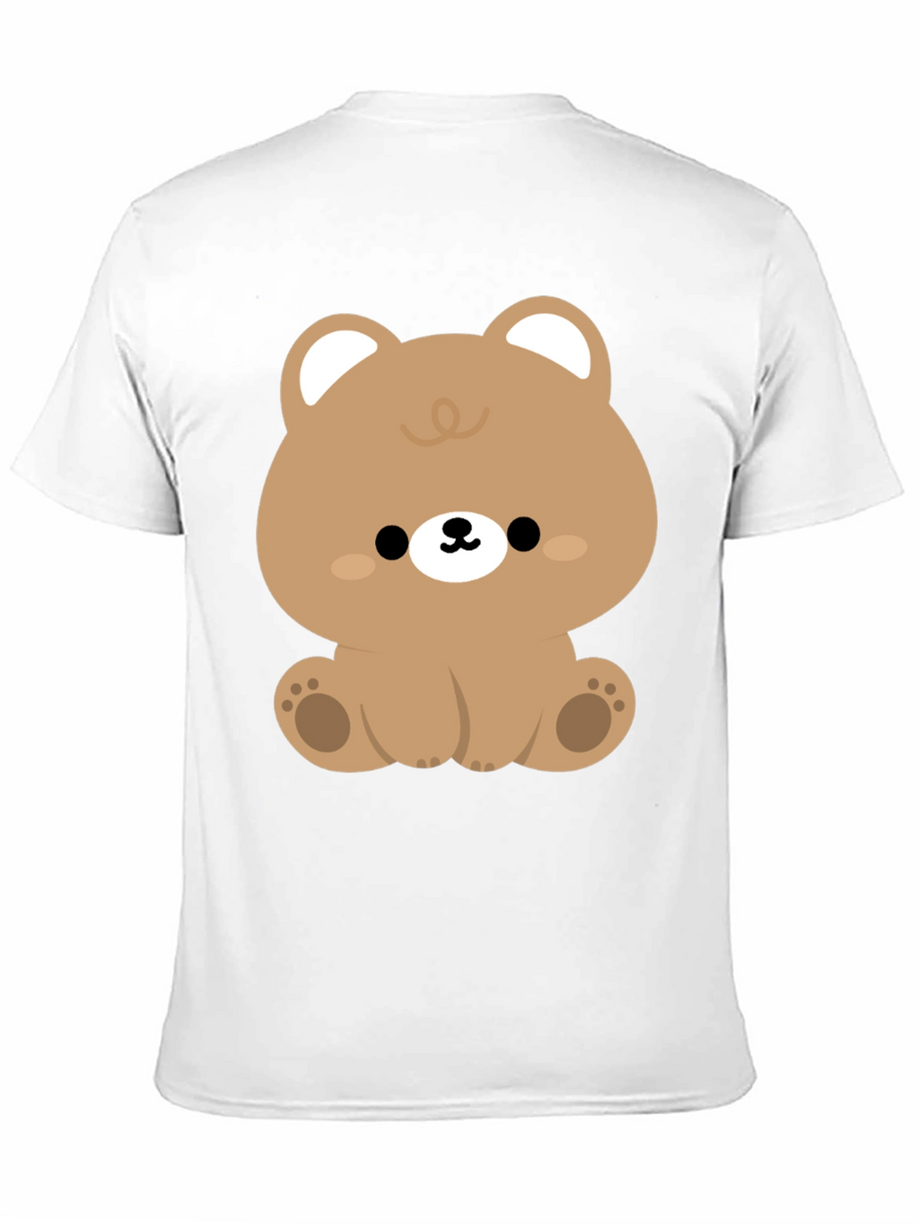 Cute Kawaii Bear Graphic Tee - Black