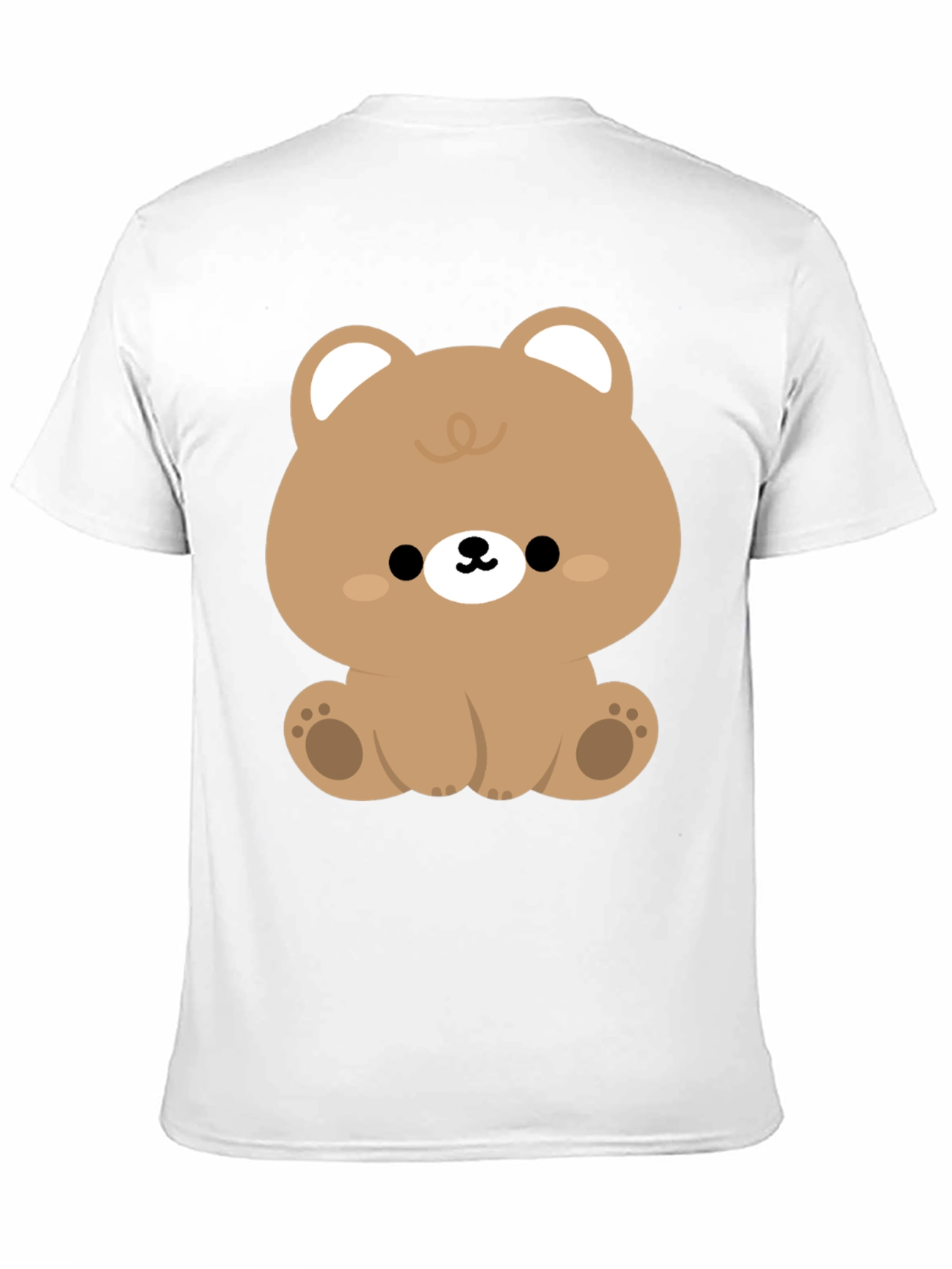 Cute Kawaii Bear Graphic Tee - Black