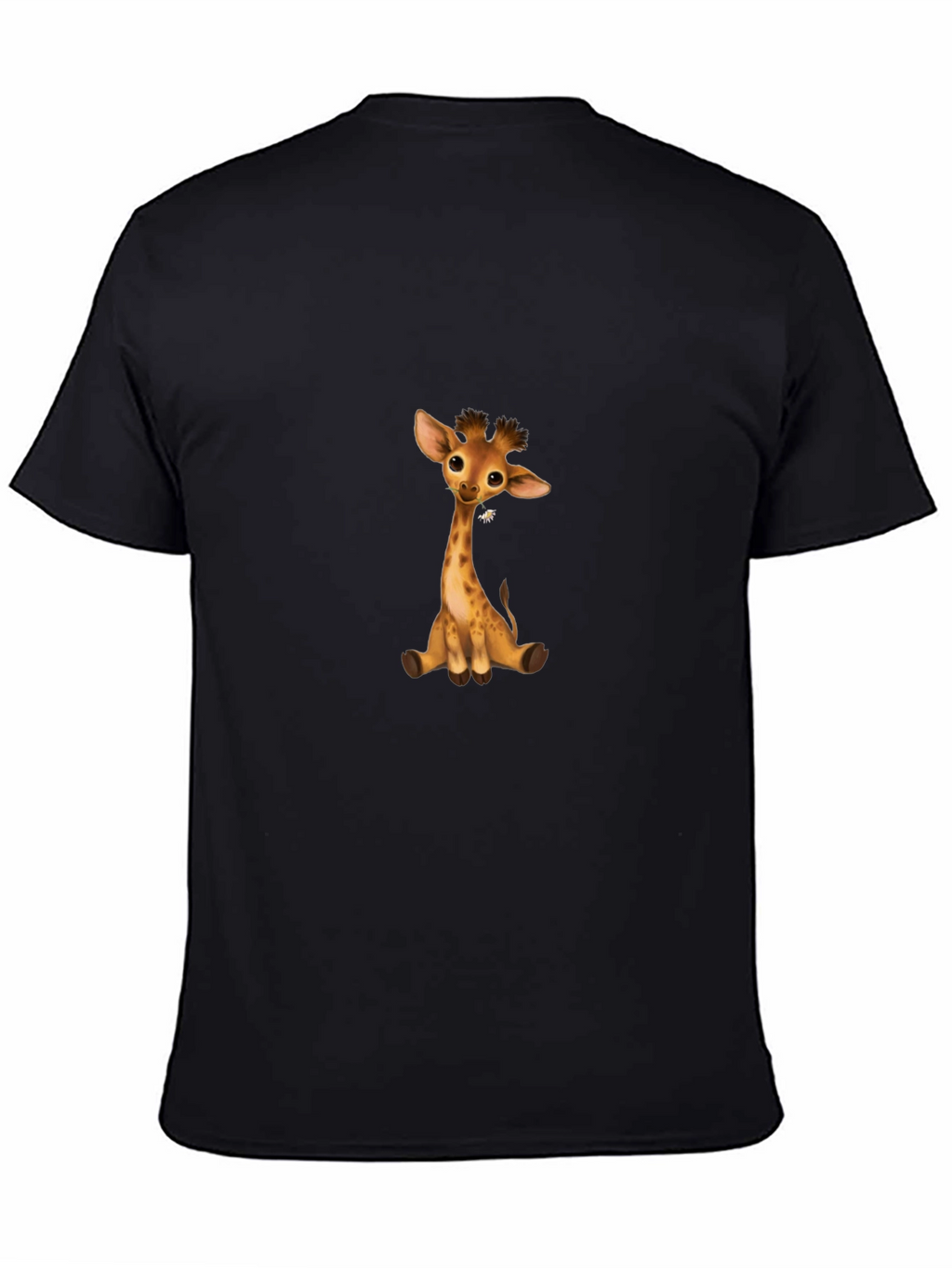 Cute Giraffe Graphic Tee - Black T-Shirt