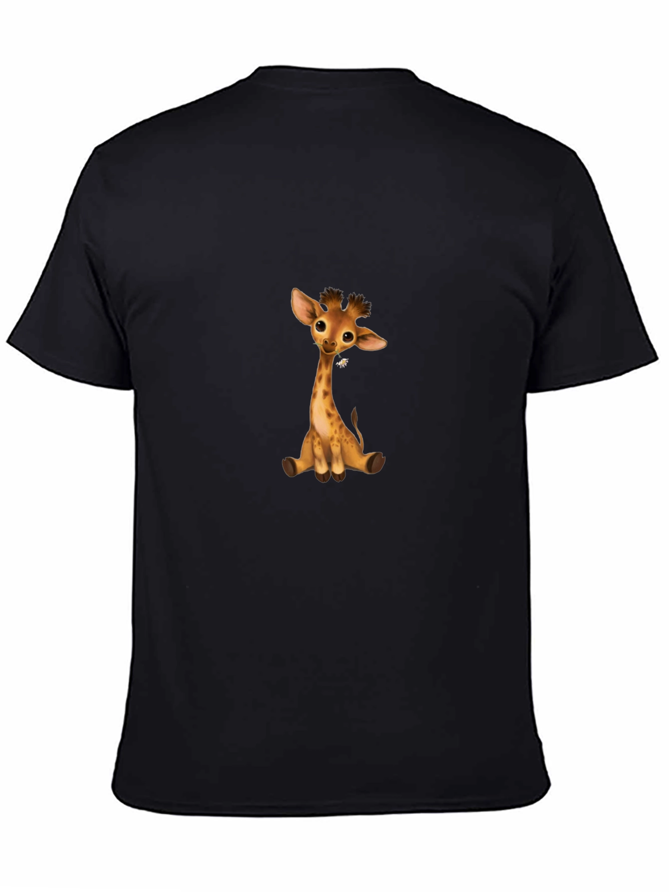 Cute Giraffe Graphic Tee - Black T-Shirt