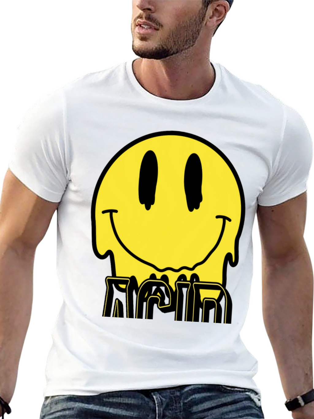 Acid Smiley Face Graphic Tee