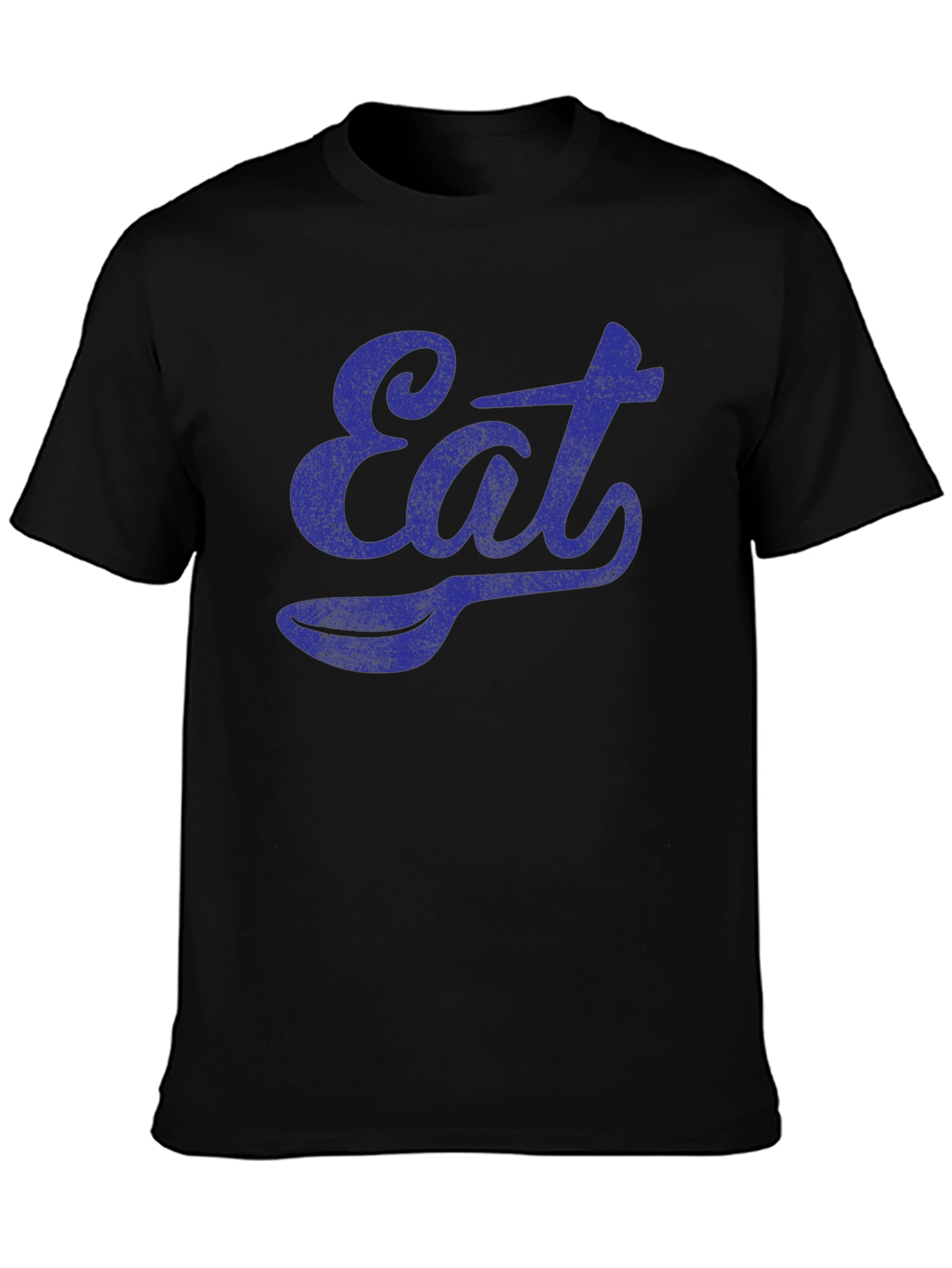 Eat Spoon Graphic T-Shirt - Casual Short Sleeve Tee