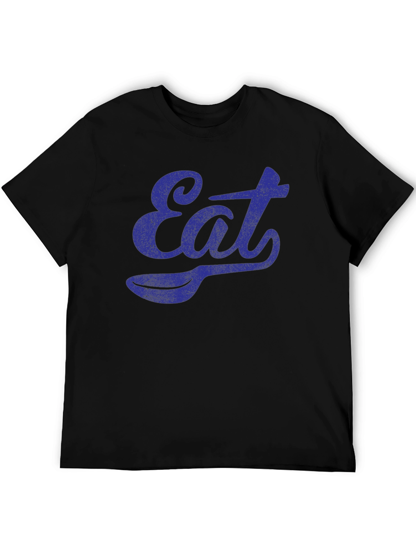 Eat Spoon Graphic T-Shirt - Casual Short Sleeve Tee