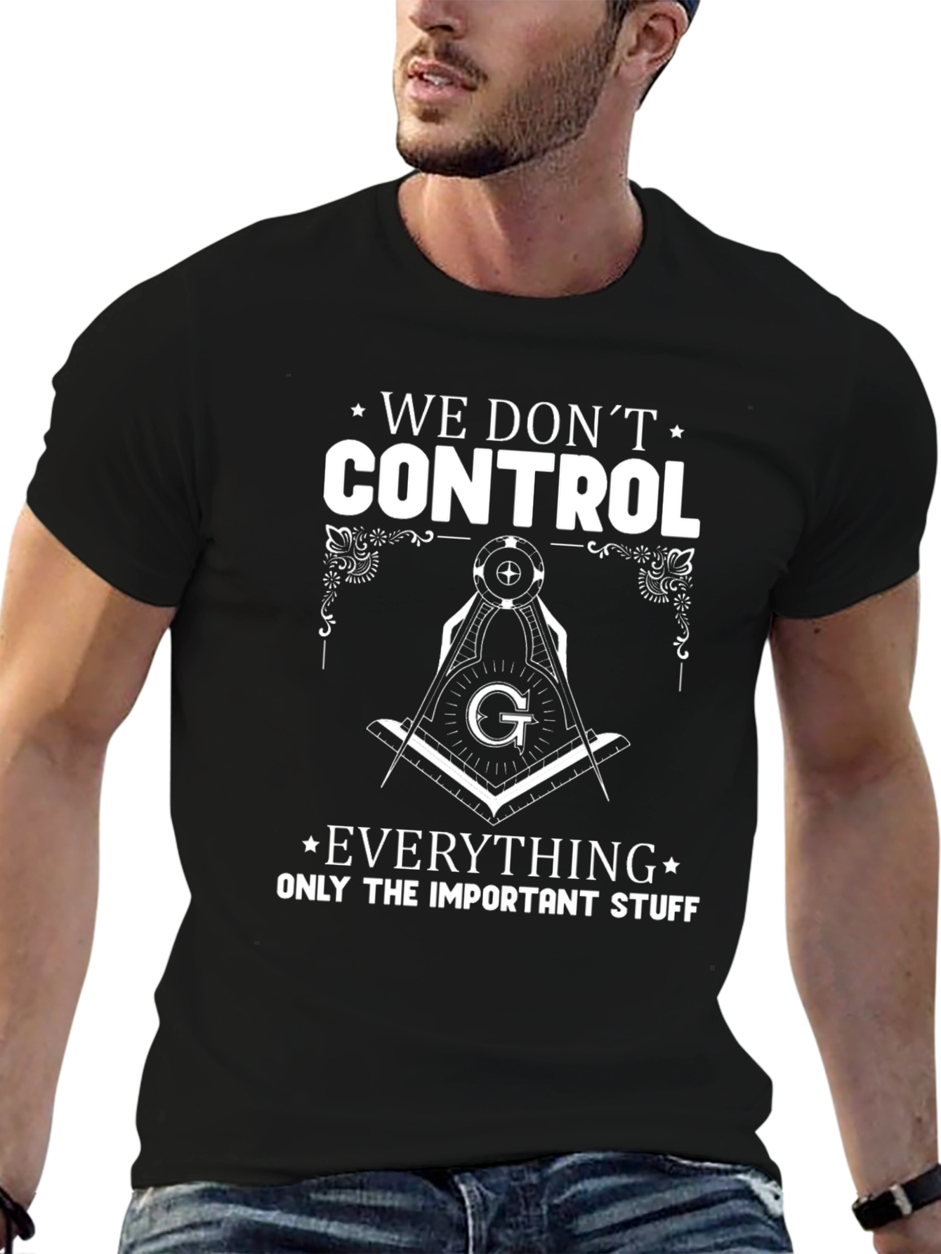 Masonic We Dont Control Graphic T-Shirt