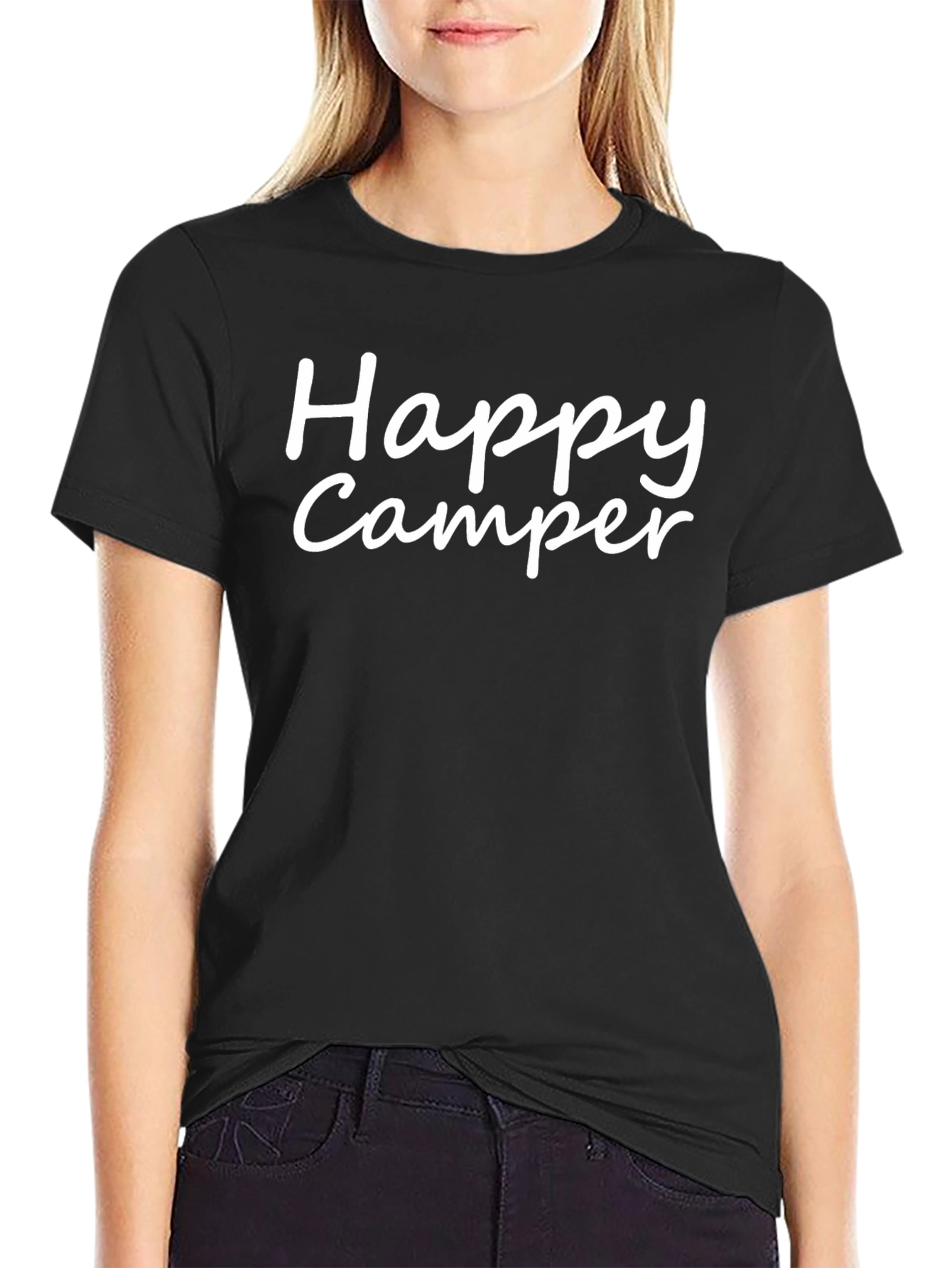Happy Camper Graphic Tee - Camping Humor T-Shirt