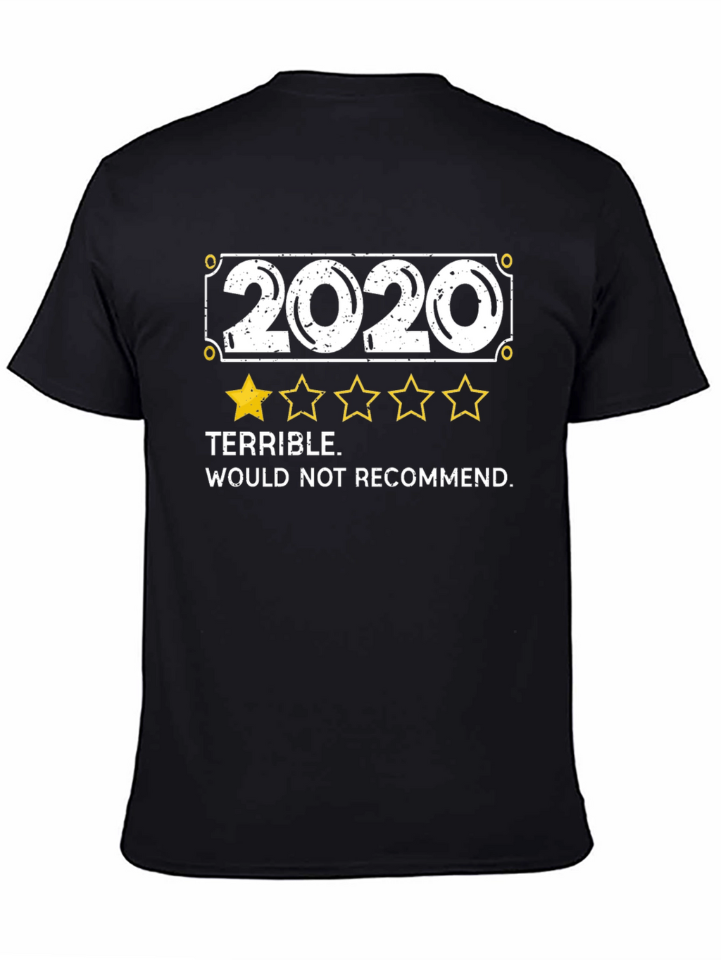 2020 Terrible Review Graphic Tee - Black