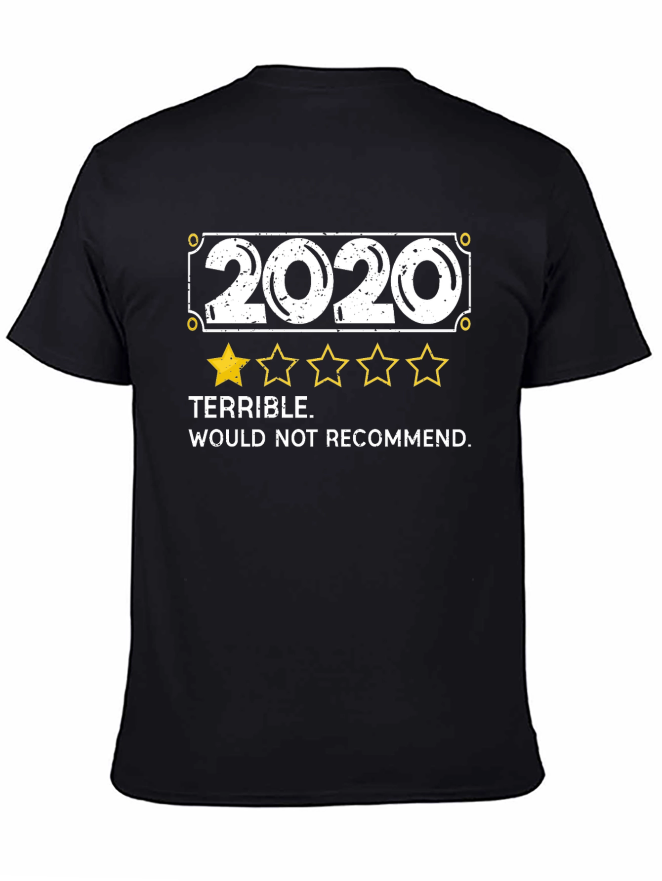 2020 Terrible Review Graphic Tee - Black