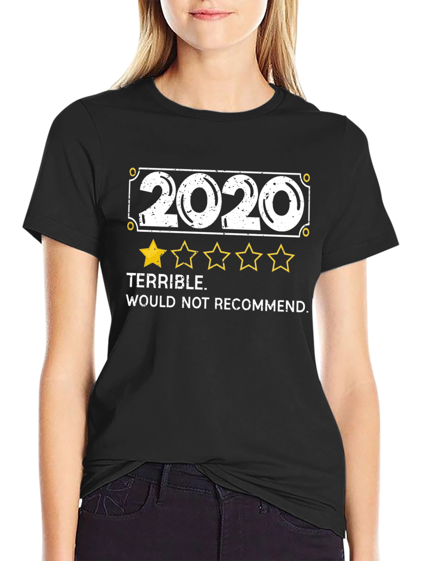 2020 Terrible Review Graphic Tee - Black