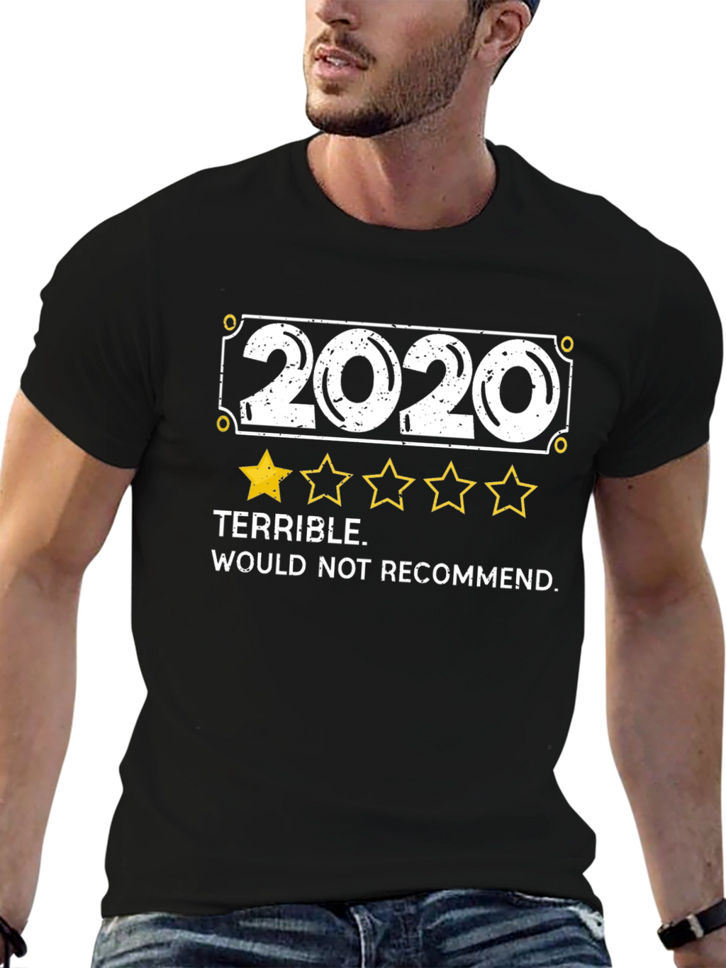 2020 Terrible Review Graphic Tee - Black