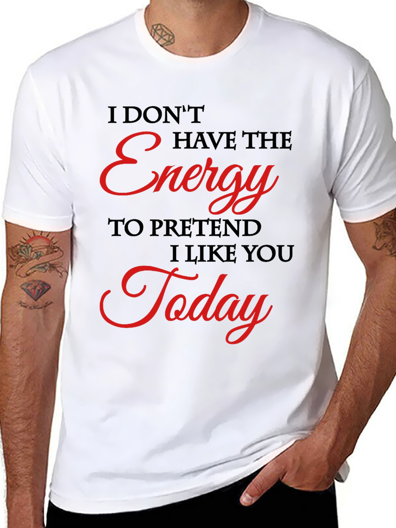 Sarcastic Graphic Tee - No Energy Today
