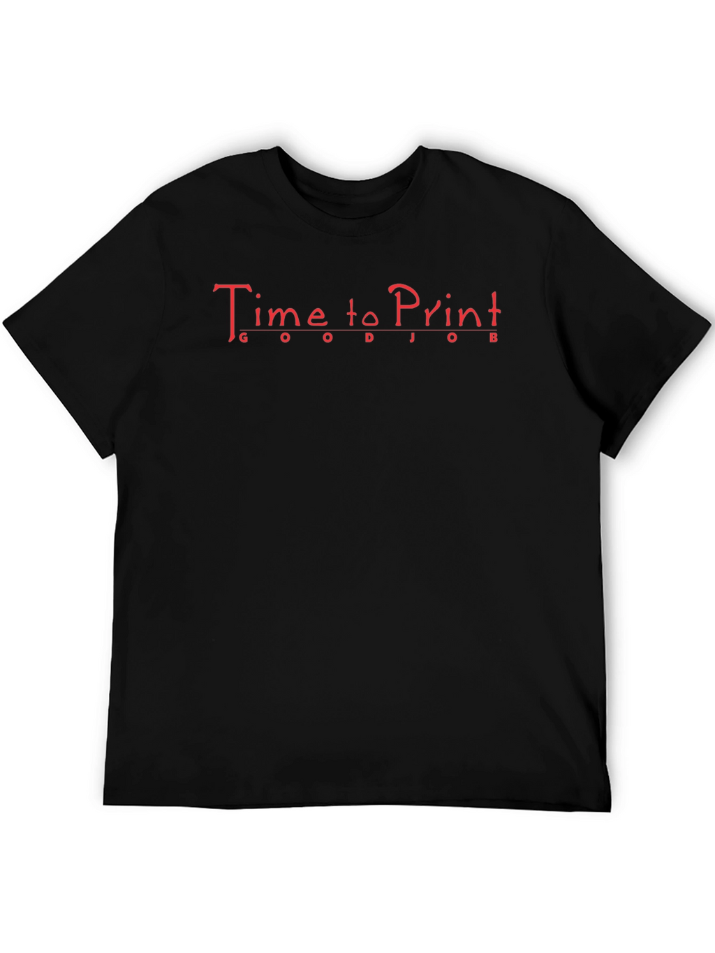 Time to Print Graphic T-Shirt - Black
