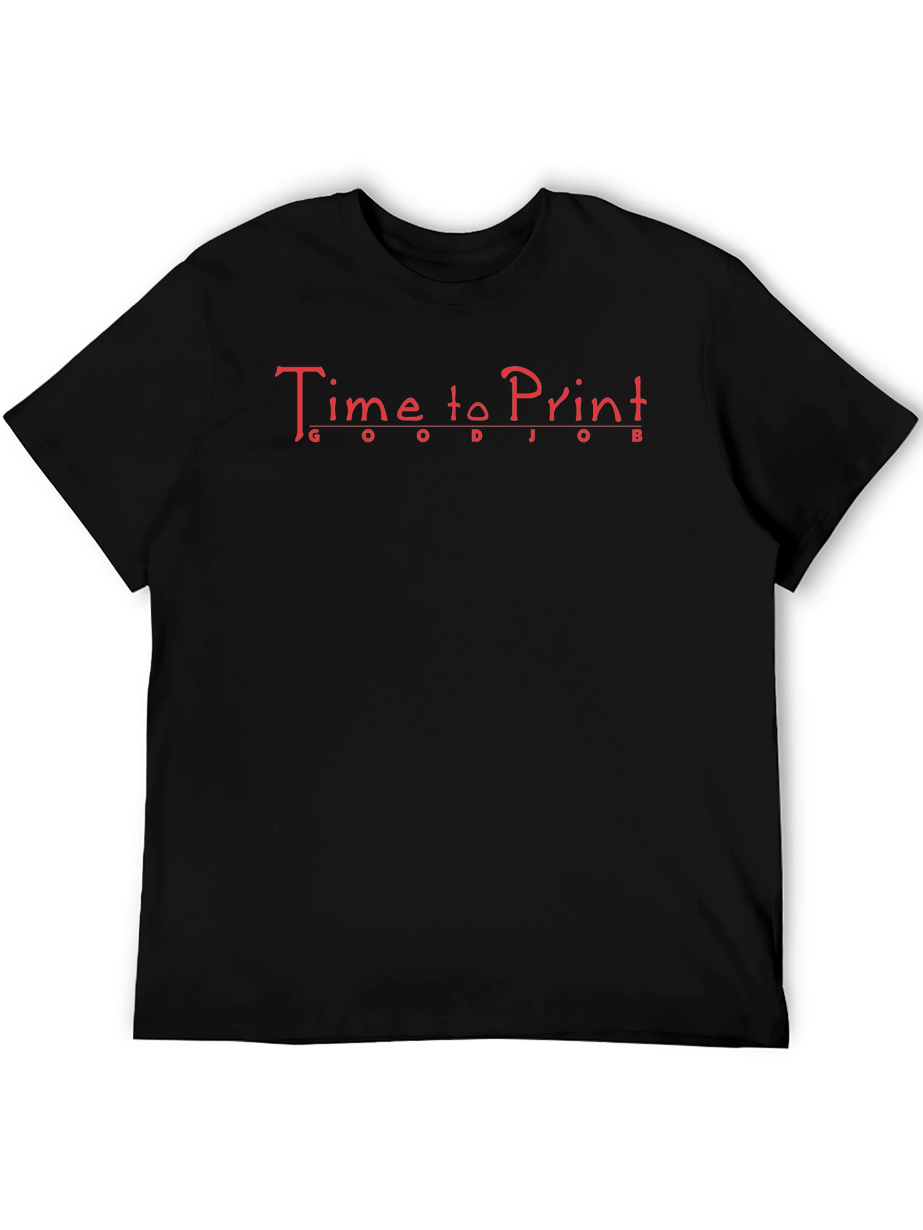 Time to Print Graphic T-Shirt - Black
