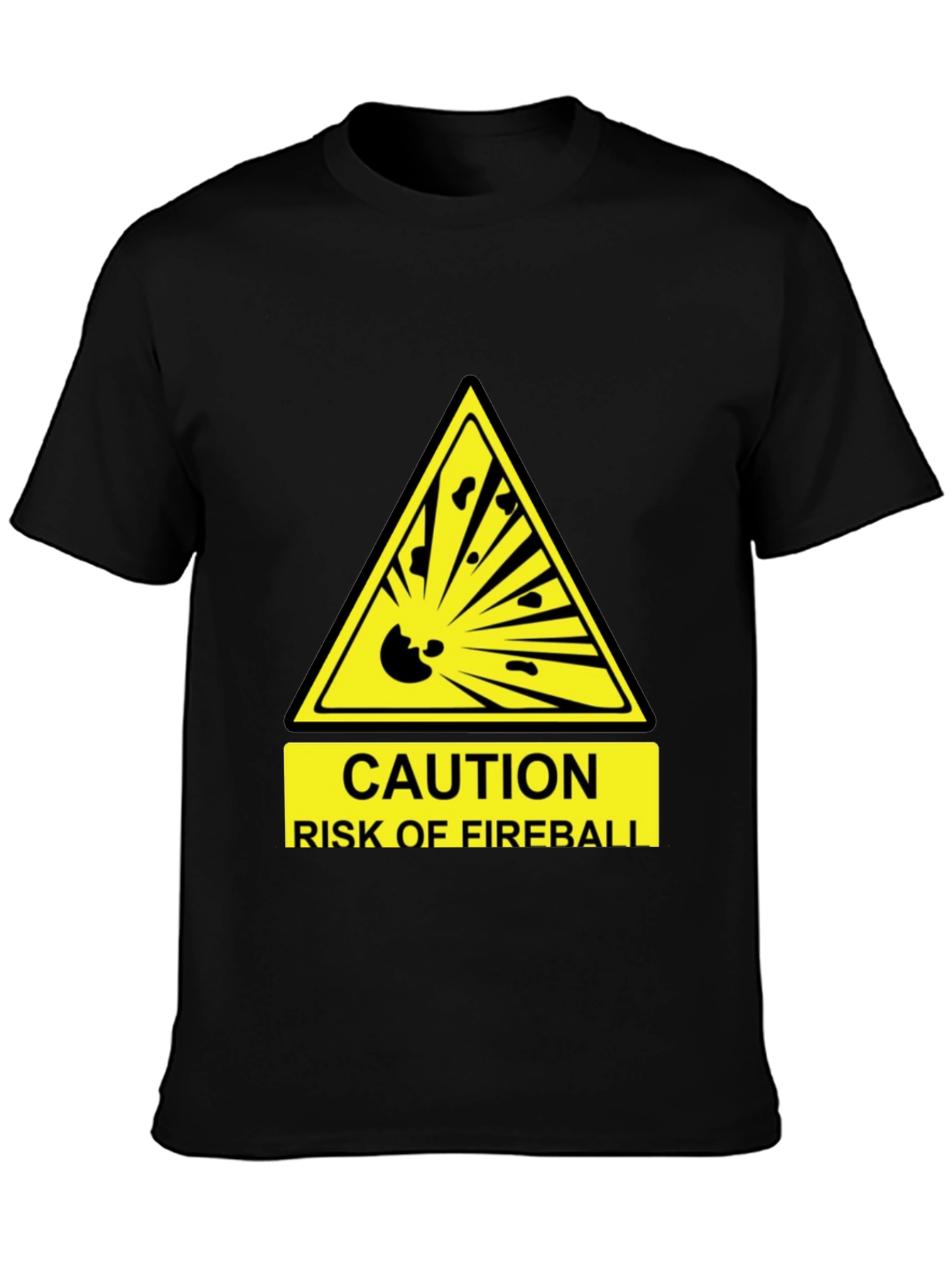 Caution Fireball T-Shirt - Funny Hazard Tee