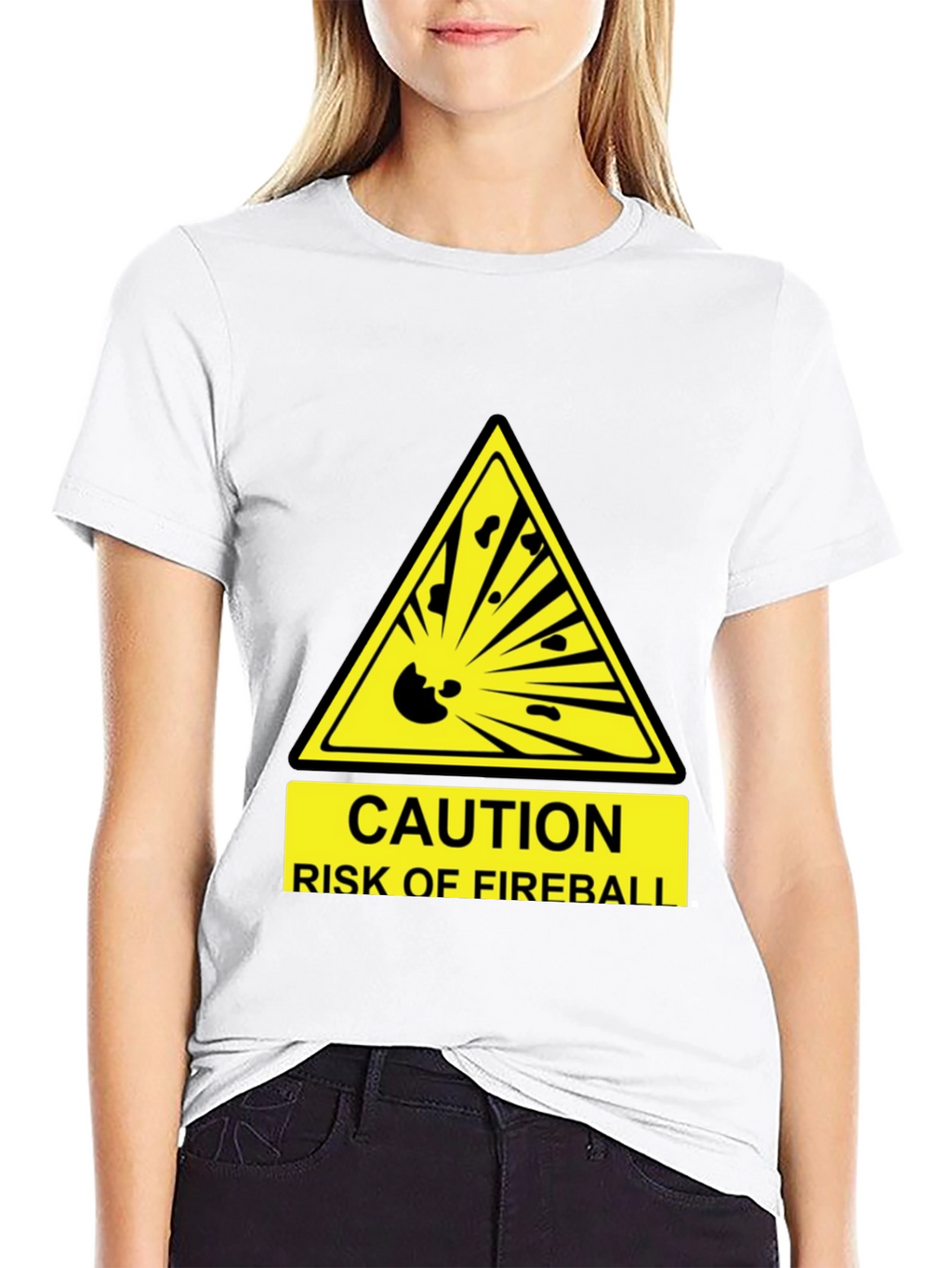 Caution Fireball T-Shirt - Funny Hazard Tee