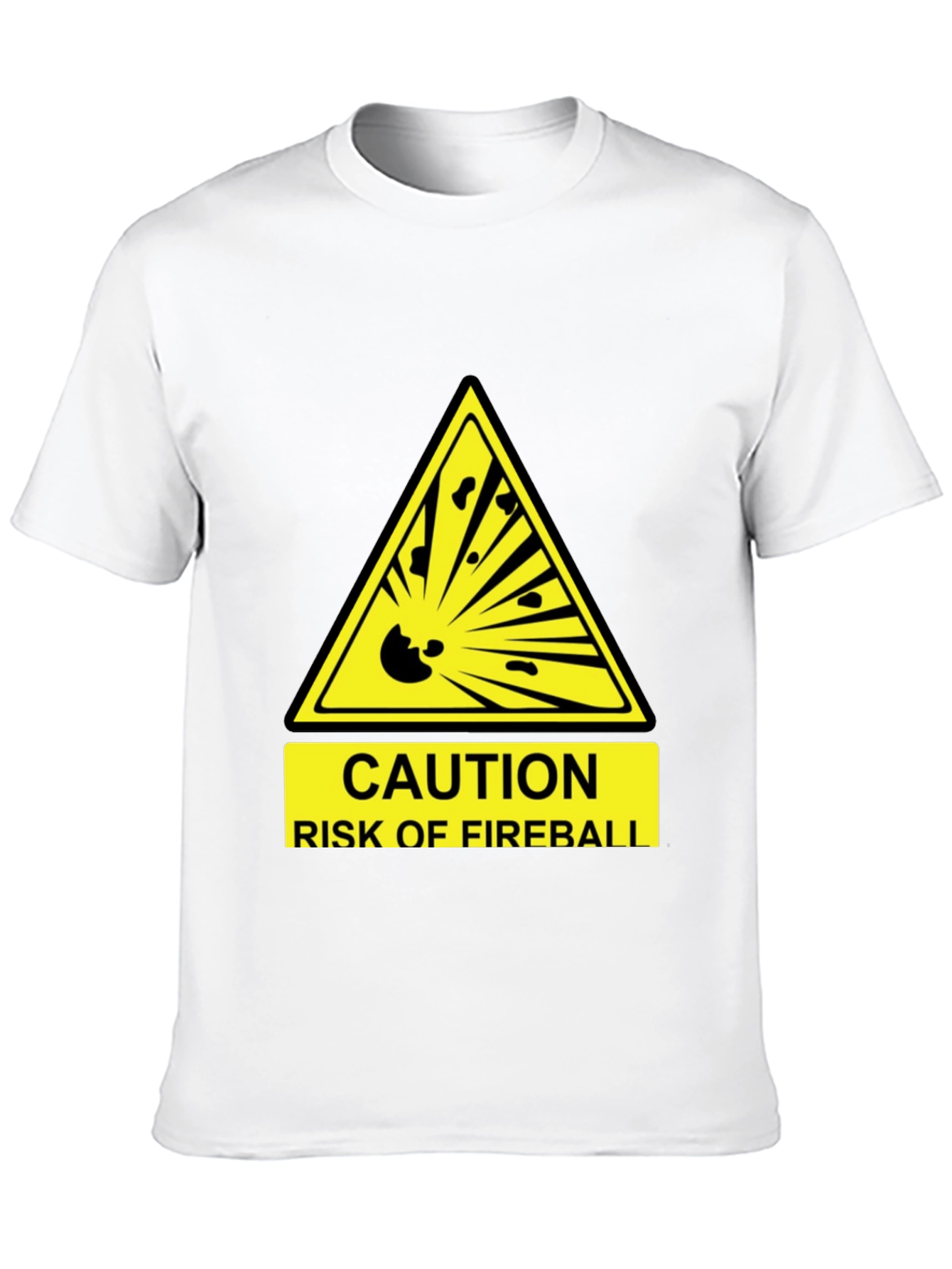 Caution Fireball T-Shirt - Funny Hazard Tee