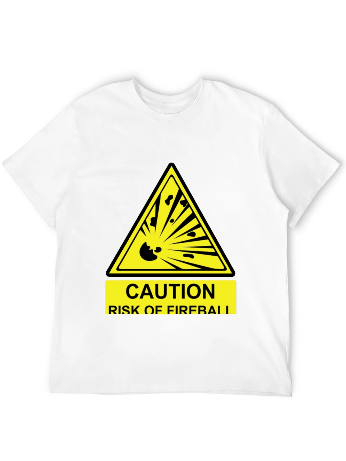 Caution Fireball T-Shirt - Funny Hazard Tee