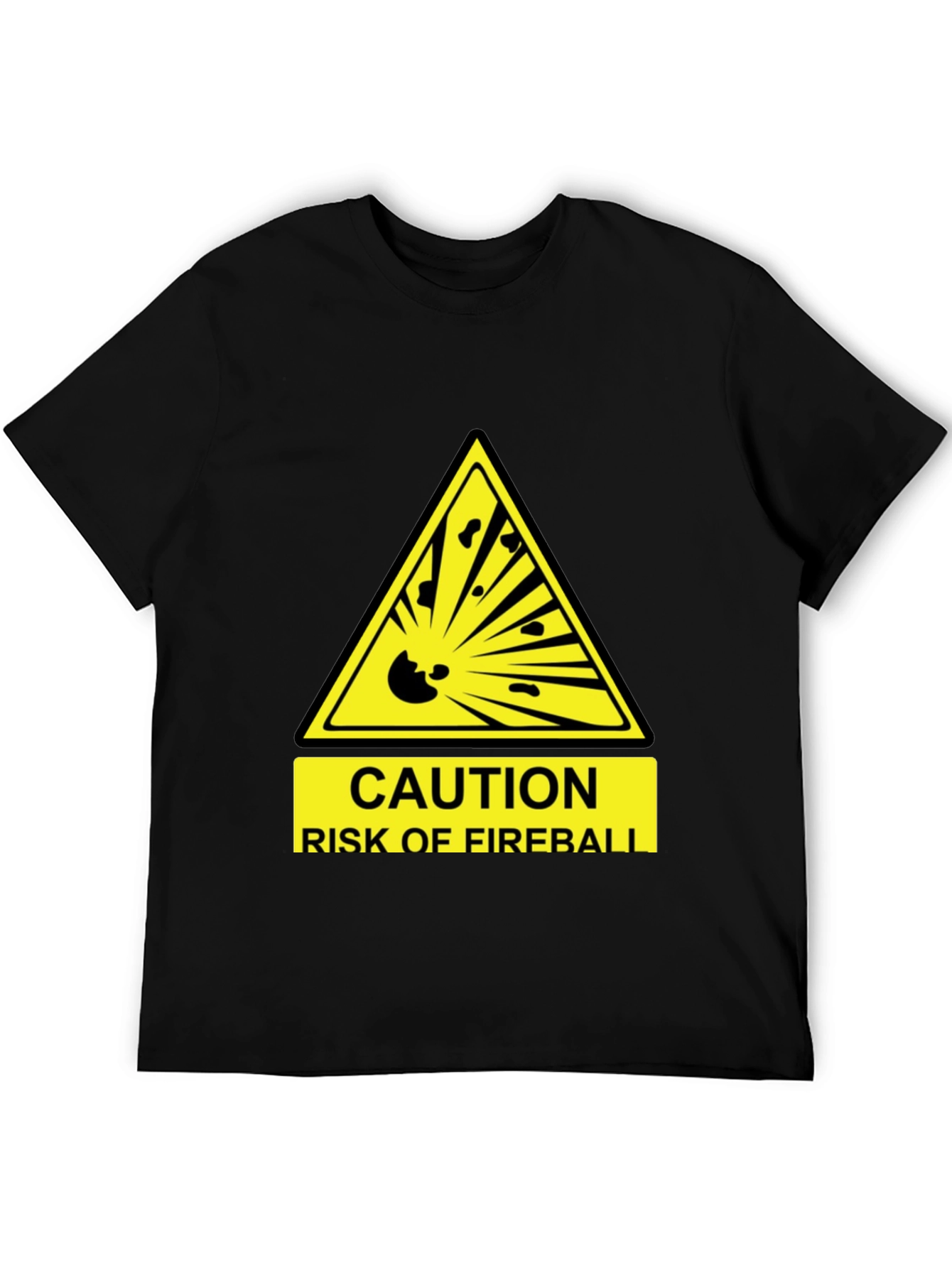 Caution Fireball T-Shirt - Funny Hazard Tee
