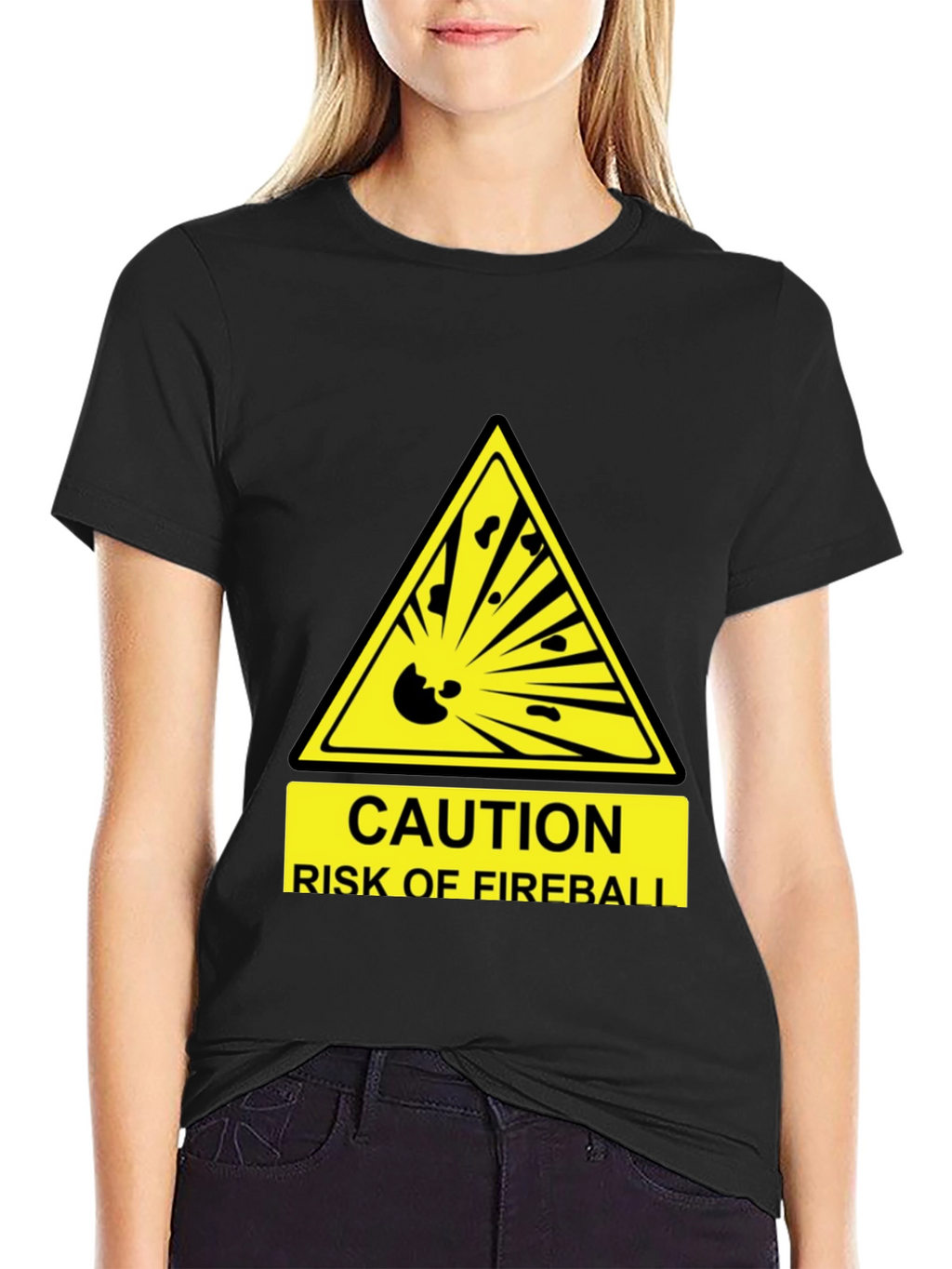 Caution Fireball T-Shirt - Funny Hazard Tee