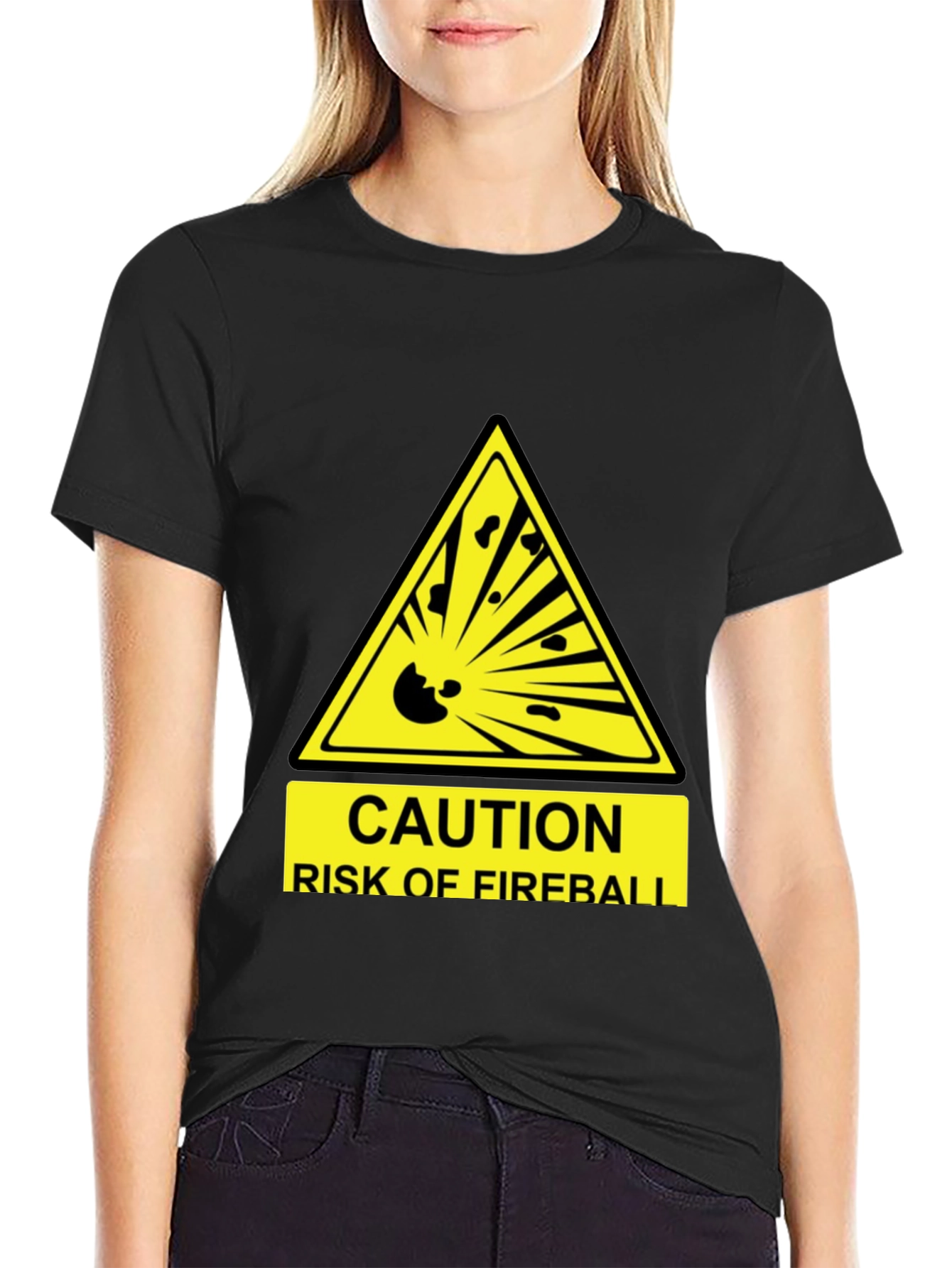 Caution Fireball T-Shirt - Funny Hazard Tee