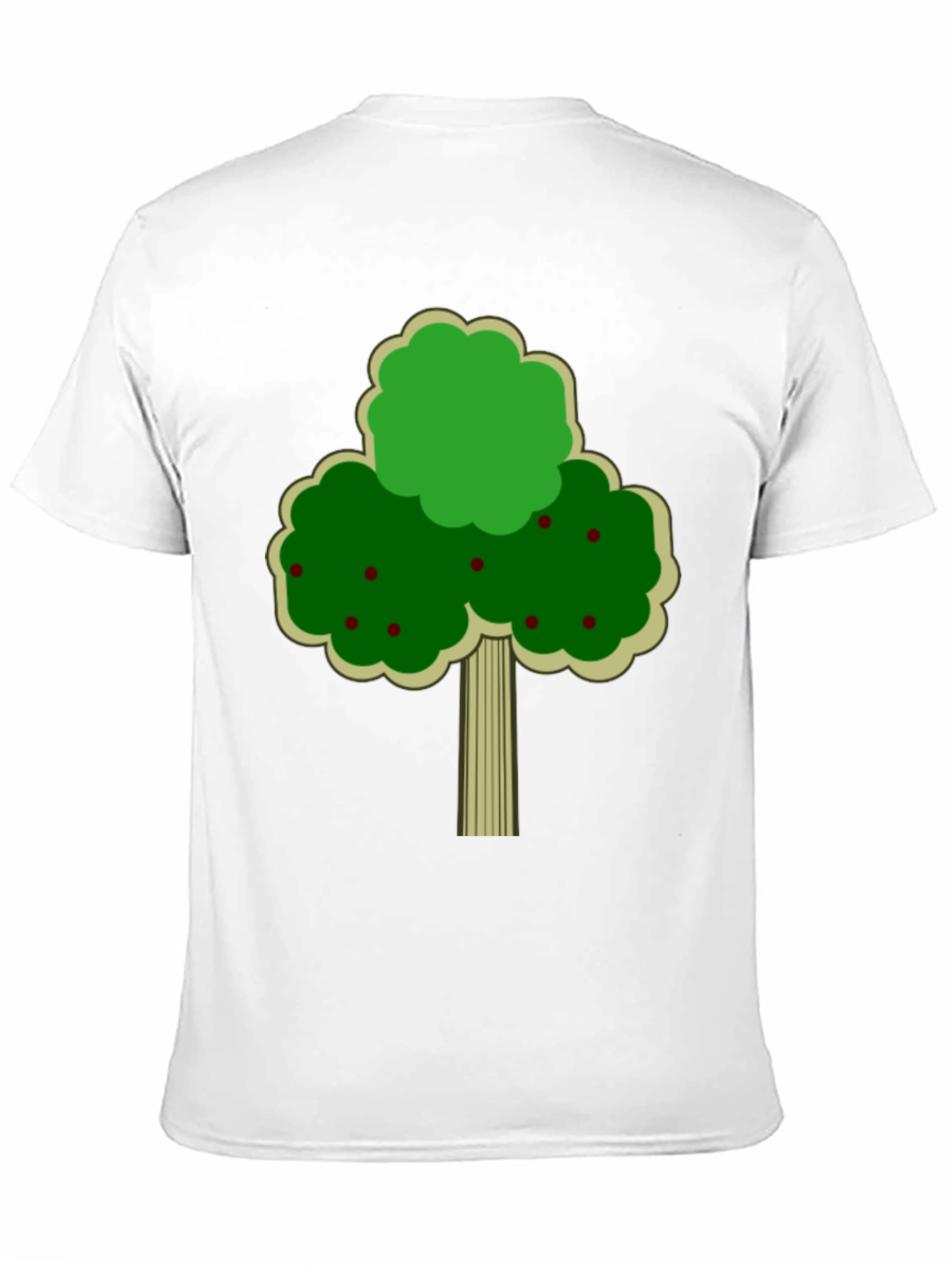 Fruit Tree Graphic Tee - Black Cotton T-Shirt