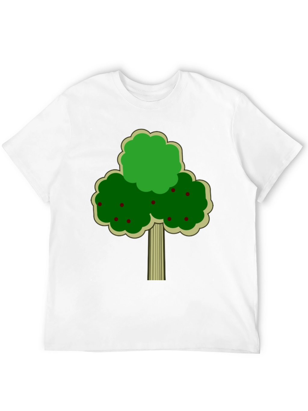 Fruit Tree Graphic Tee - Black Cotton T-Shirt