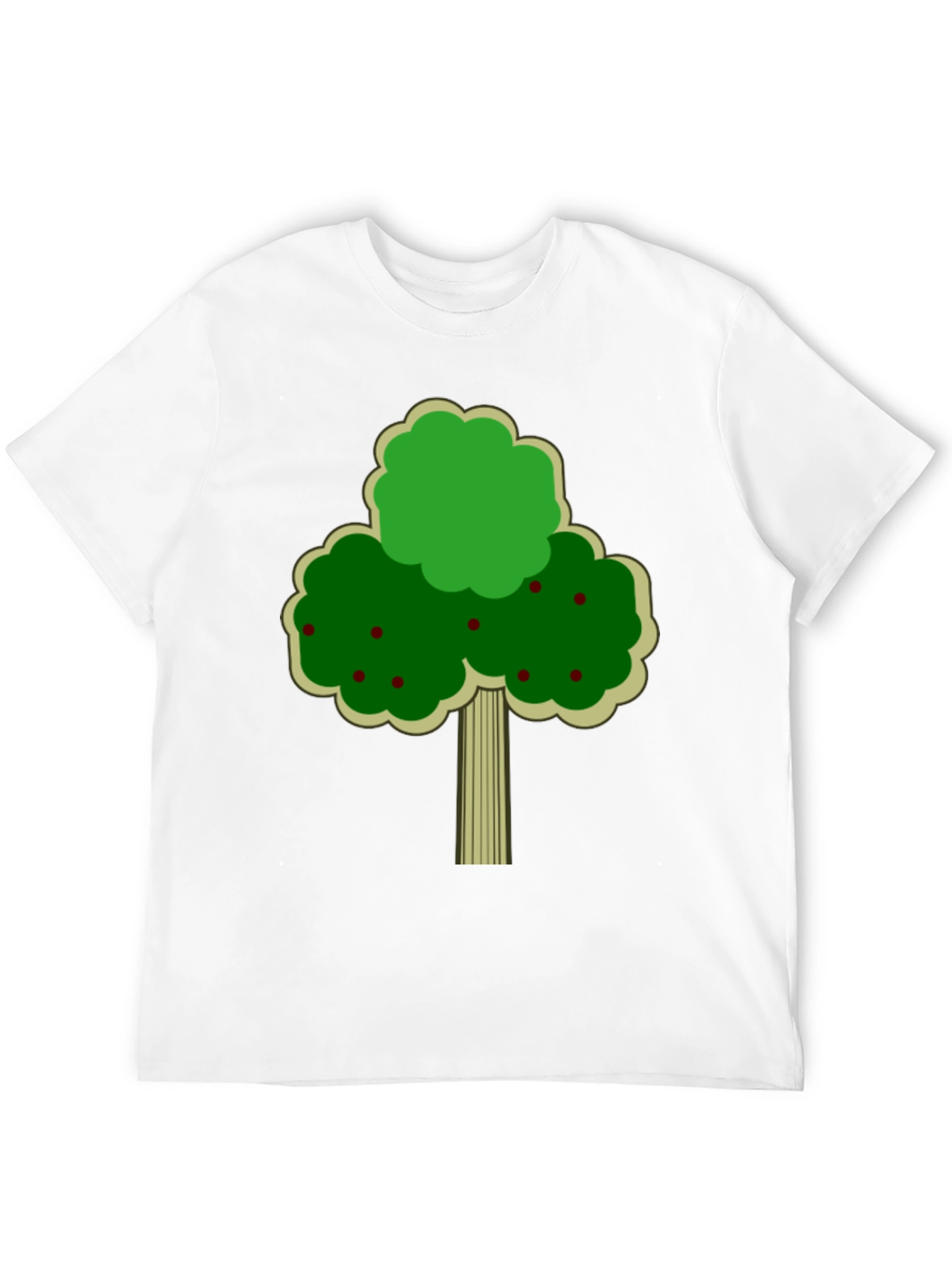 Fruit Tree Graphic Tee - Black Cotton T-Shirt