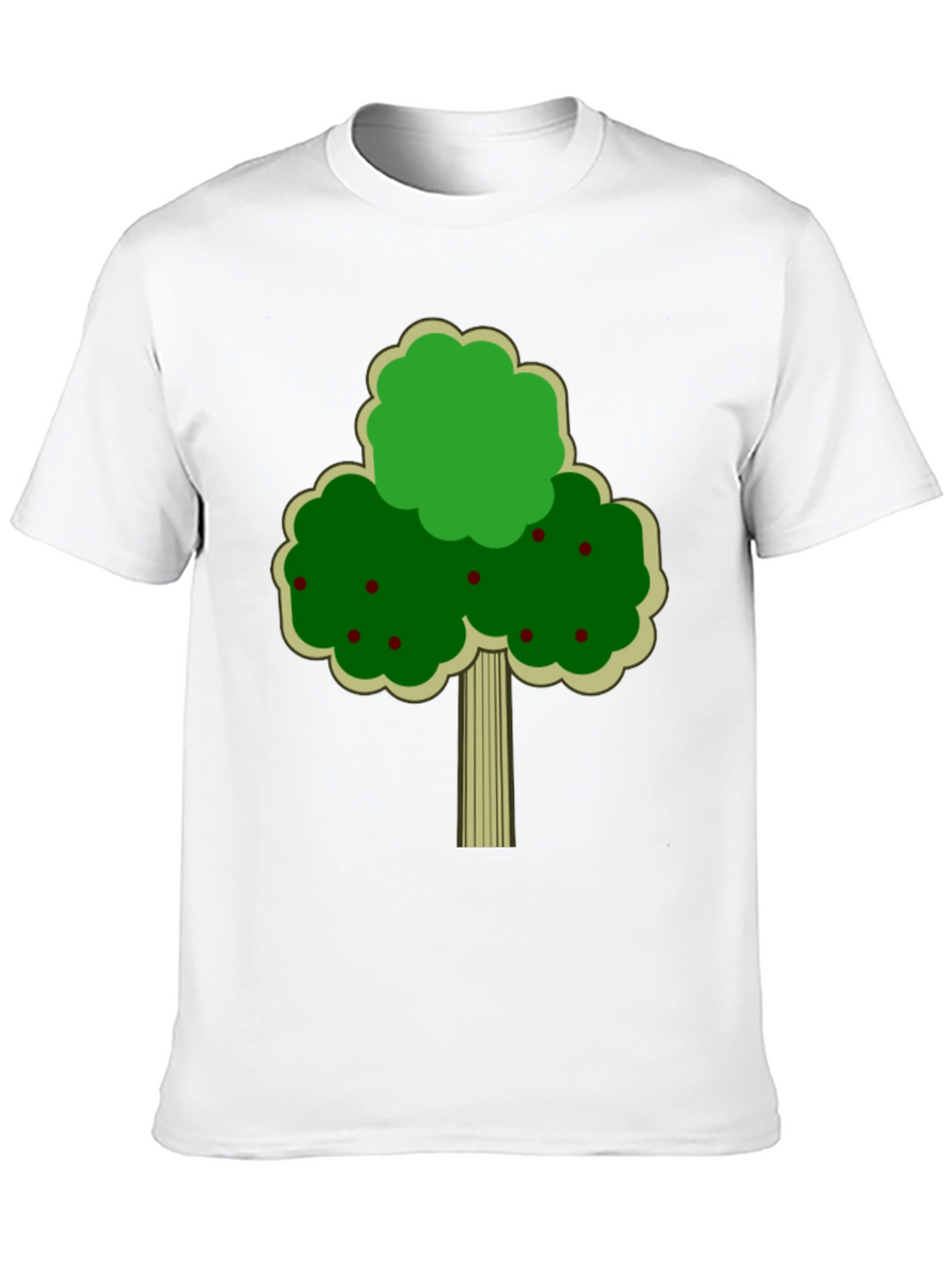 Fruit Tree Graphic Tee - Black Cotton T-Shirt