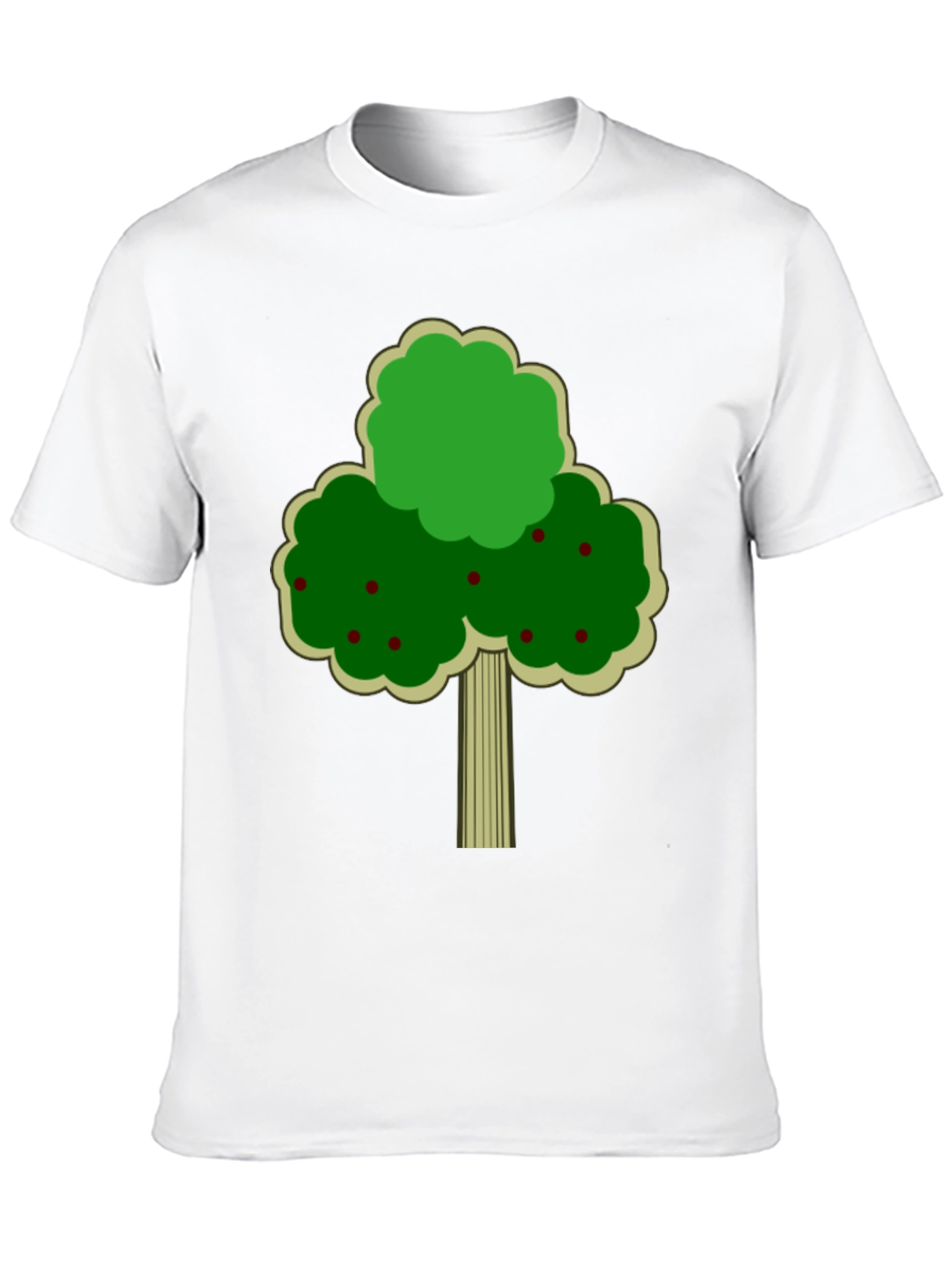 Fruit Tree Graphic Tee - Black Cotton T-Shirt