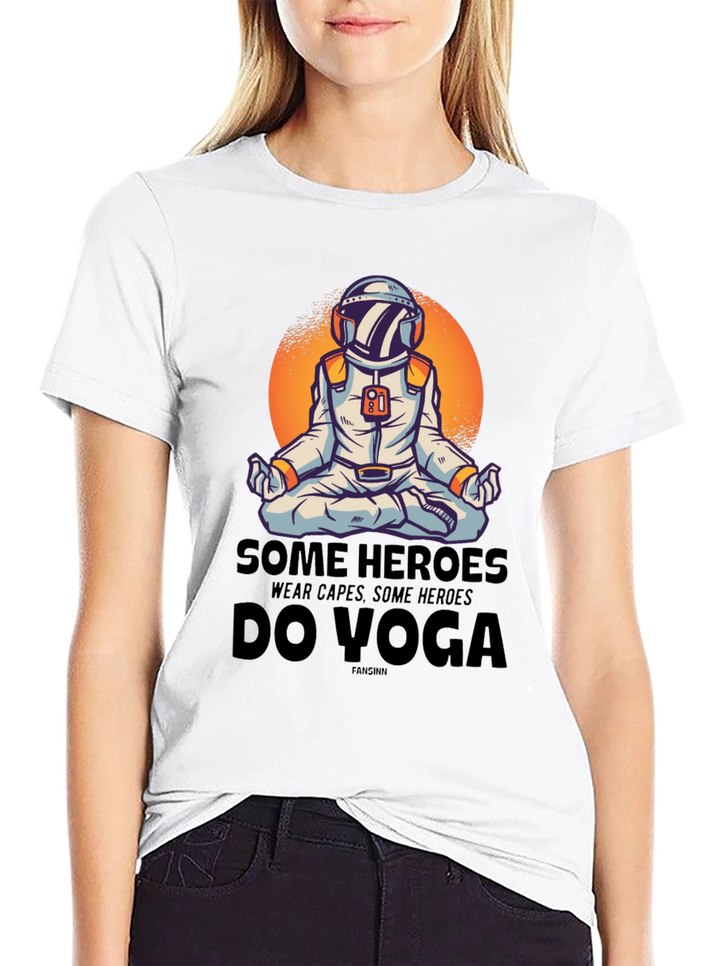 Astronaut Yoga Graphic T-Shirt