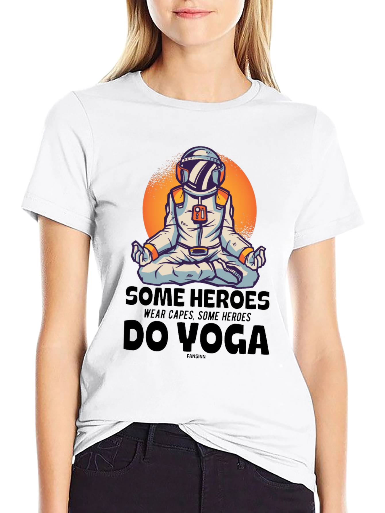 Astronaut Yoga Graphic T-Shirt