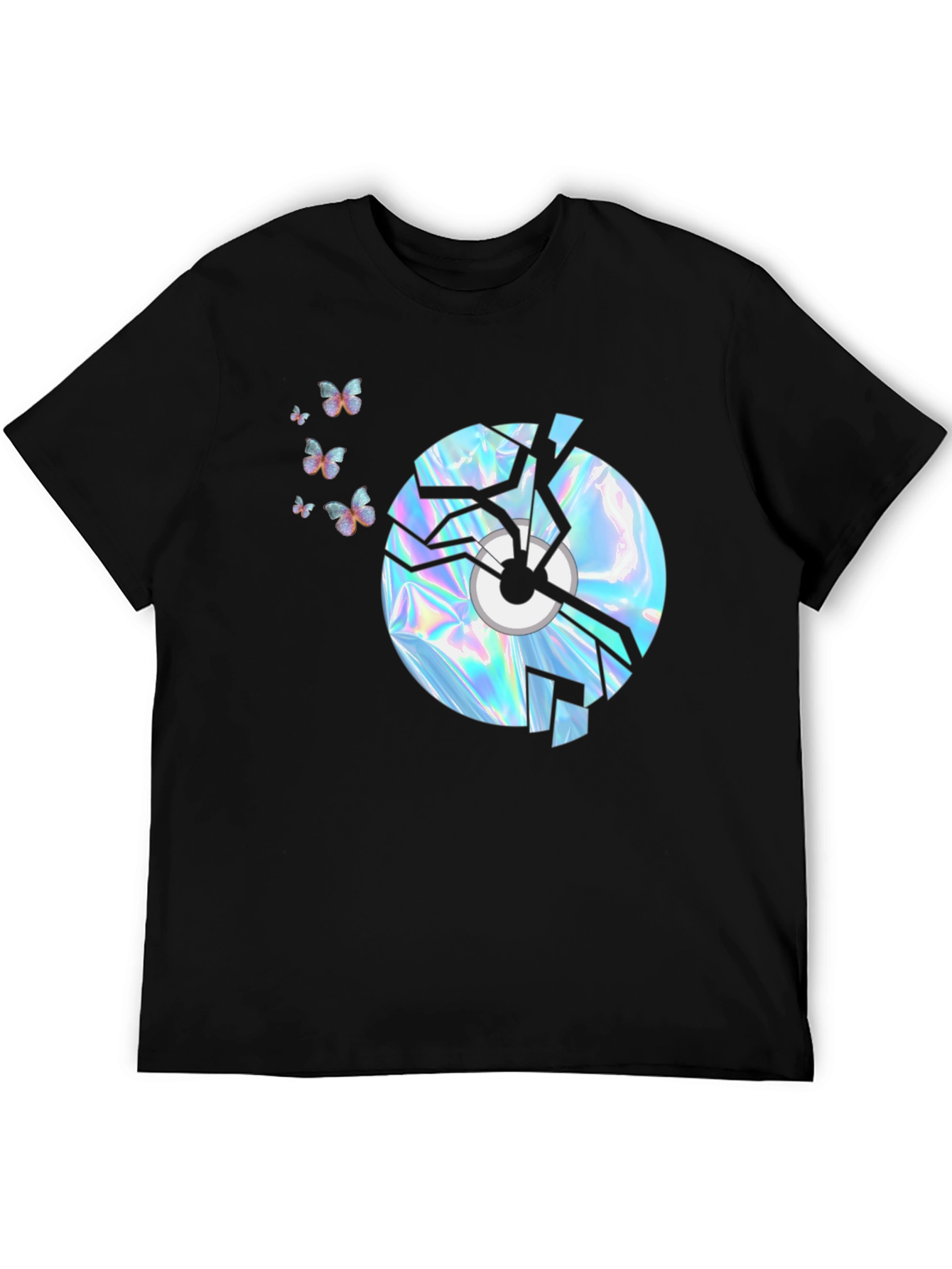 Broken CD Graphic T-Shirt - Black