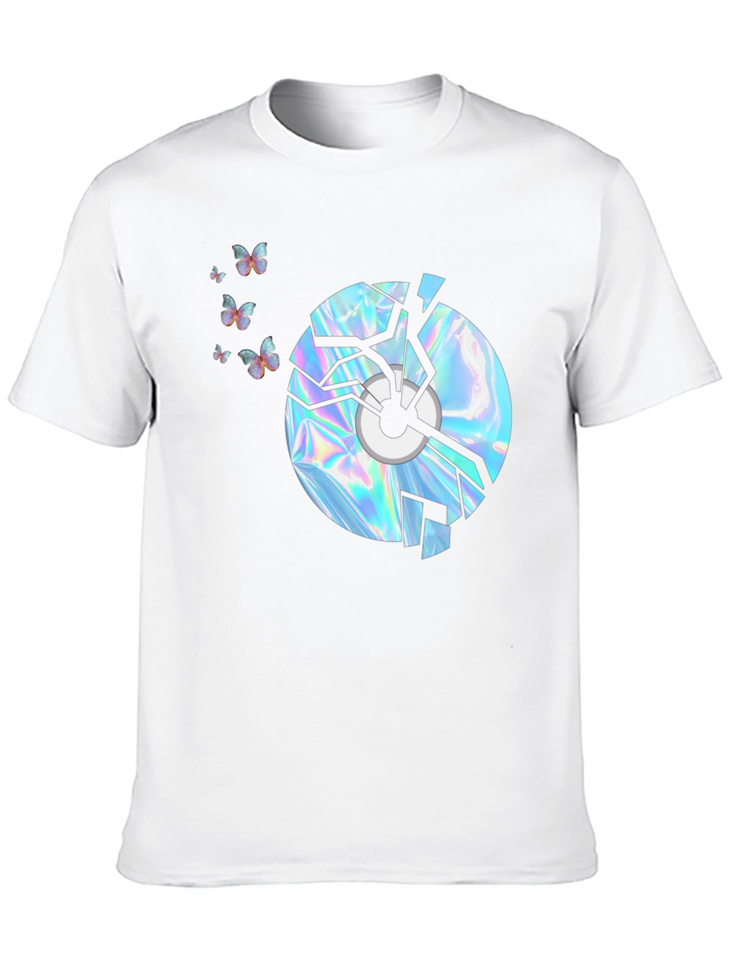 Broken CD Graphic T-Shirt - Black