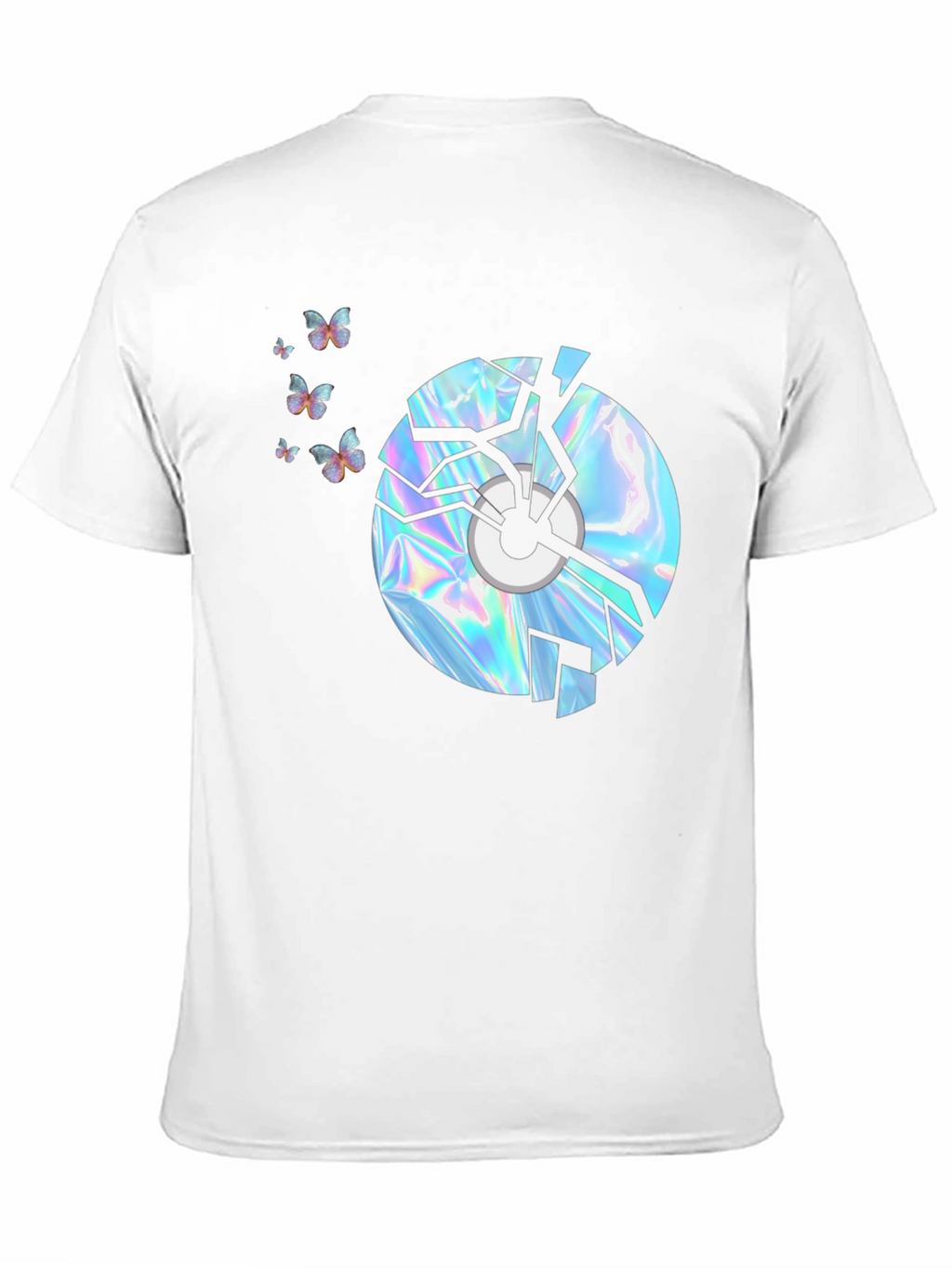 Broken CD Graphic T-Shirt - Black