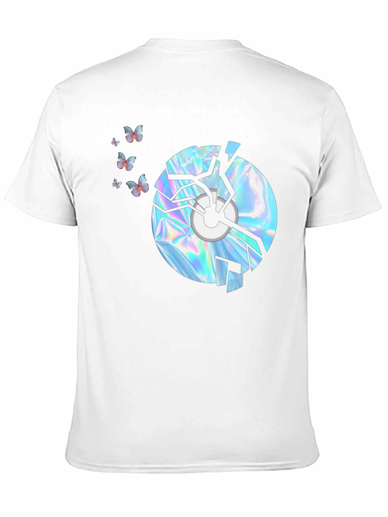 Broken CD Graphic T-Shirt - Black