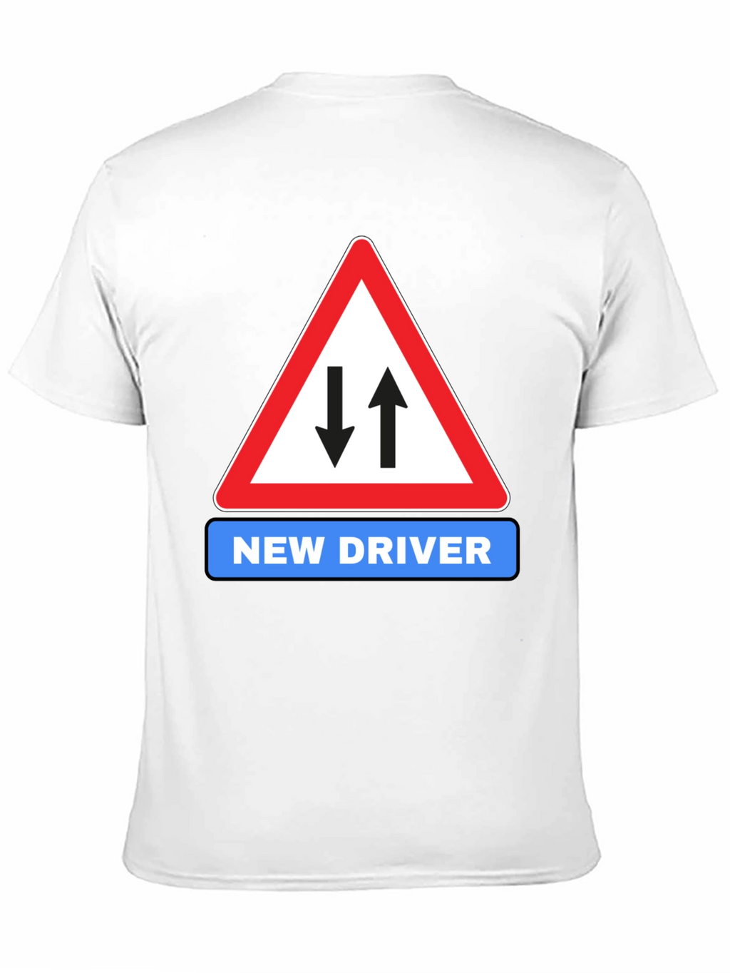 New Driver Road Sign Black T-Shirt