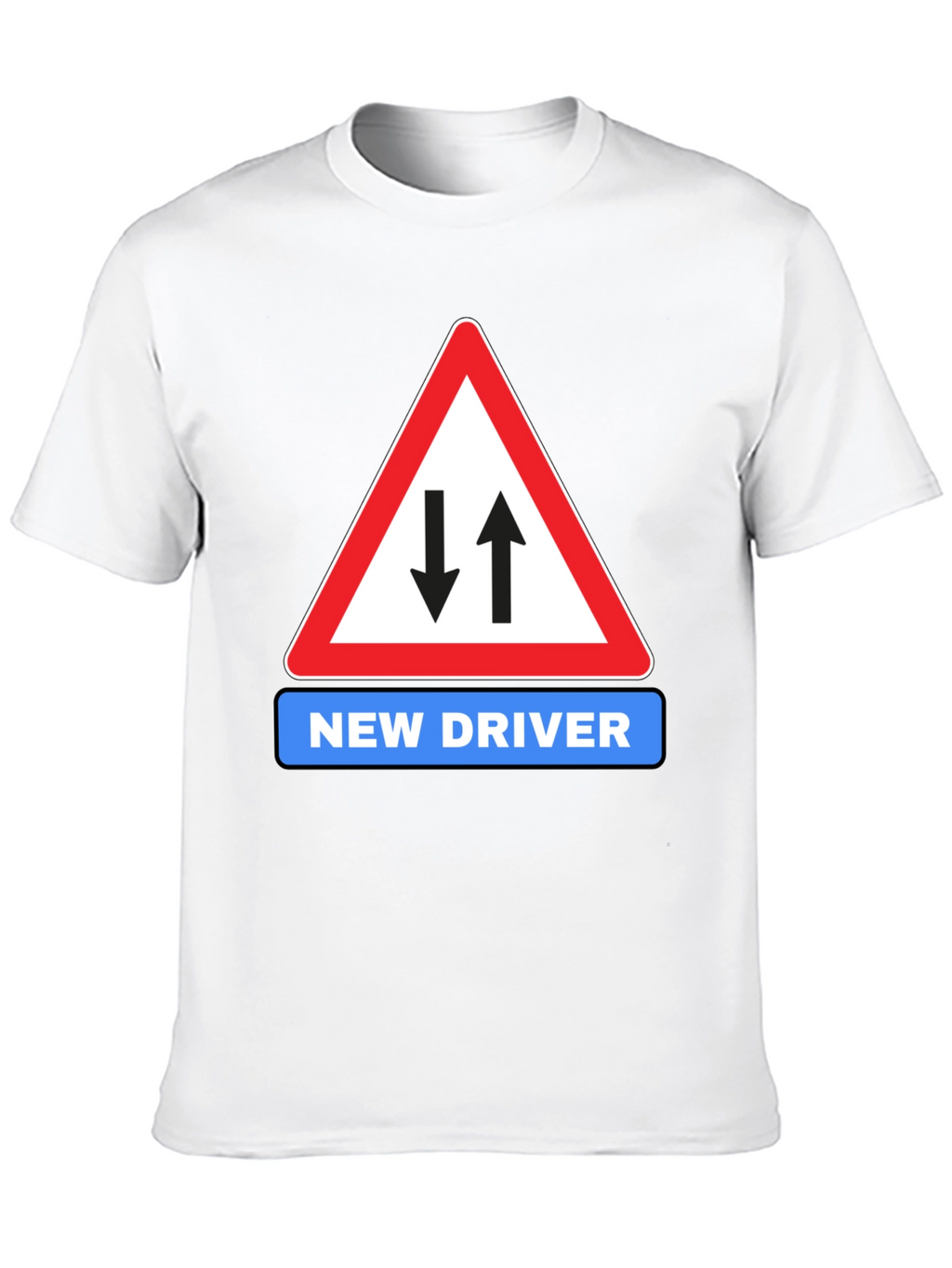 New Driver Road Sign Black T-Shirt