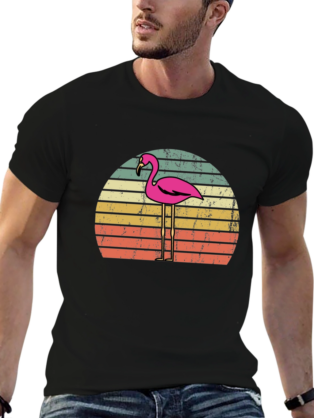 Retro Flamingo Sunset T-Shirt