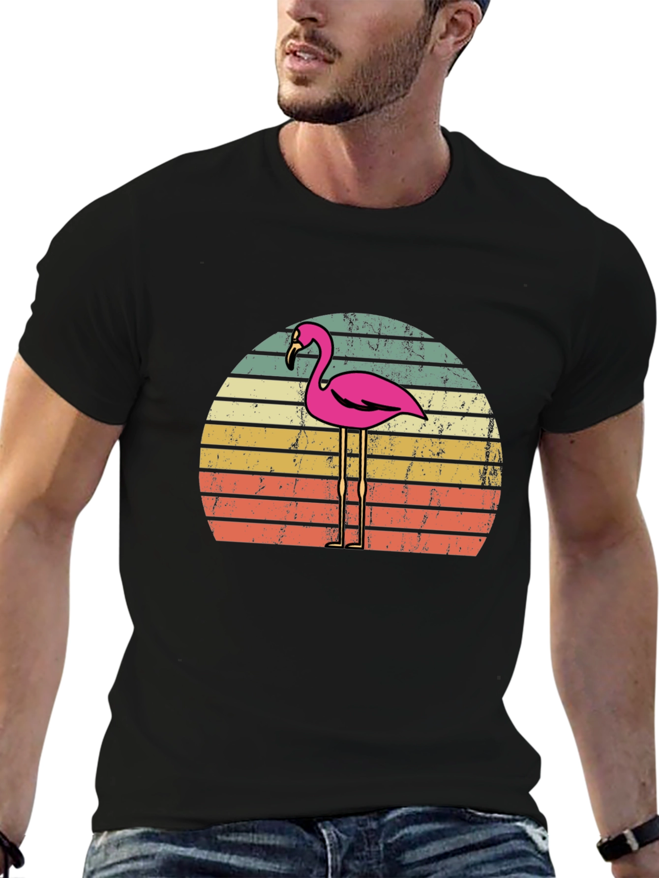 Retro Flamingo Sunset T-Shirt